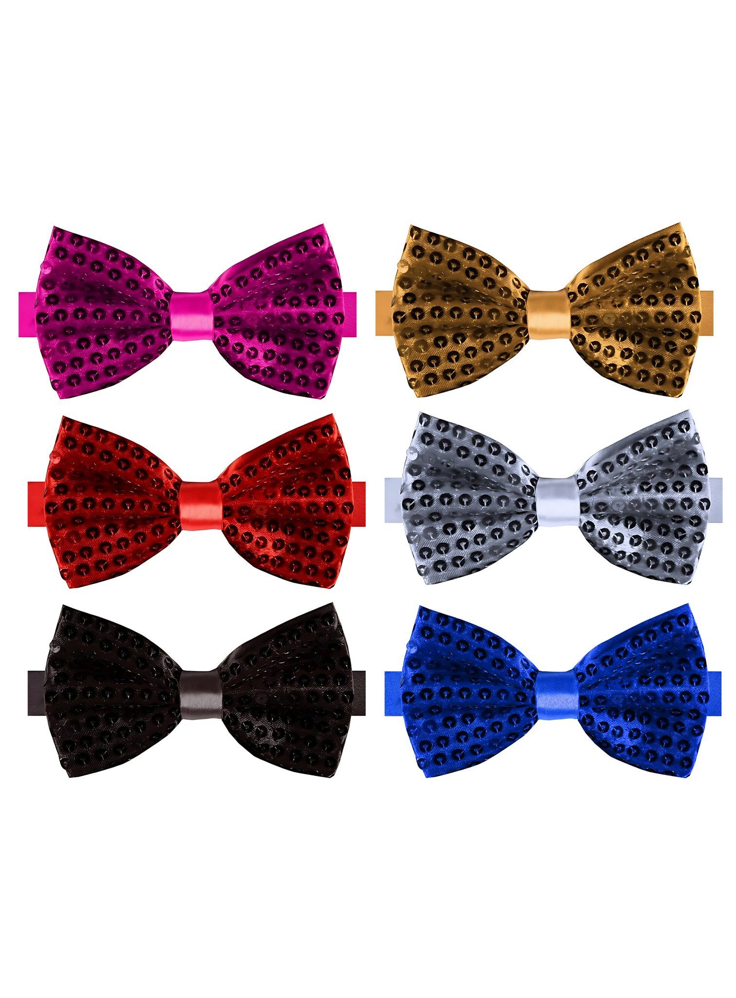 thetru Fliege Pailletten Fliege in verschiedenen Farben Verschiedenfarbige Fliegen mit glitzerndem Besatz für Karneval, Zirku