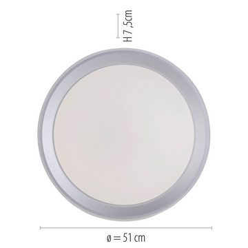 LeuchtenDirekt Smarte LED-Leuchte LED Deckenlampe LOLAsmart - Smarthome, Smart Home, CCT-Farbtemperaturregelung, RGB- Farbwechselfunktion, Dimmfunktion, Memoryfunktion, mit Leuchtmittel, dimmbar über Fernbedienung, steuerbar per App, CCT, RGB