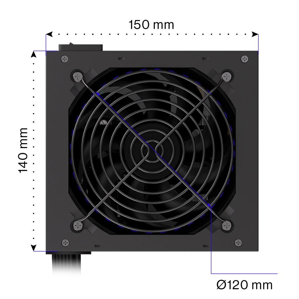 ENDORFY Vero L5 Bronze 600 W EY7A005 ATX-Netzteil, 80 PLUS Bronze PC-Netzteil (DC-DC-Wandler, FDB-Lager, sechs Schutzarten)