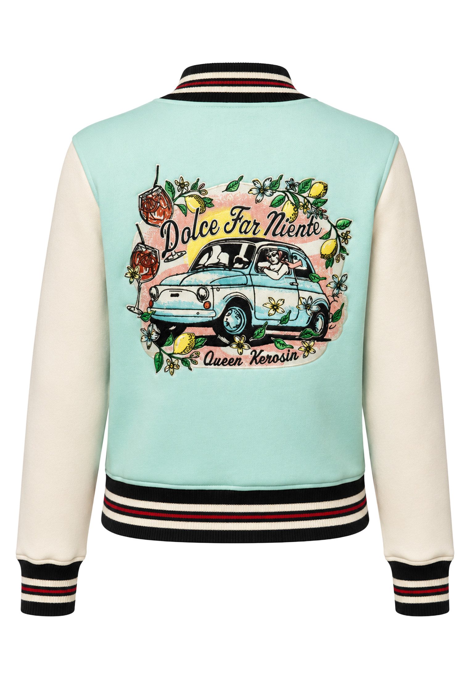 QueenKerosin Collegejacke Dolche Far Niente (1-St) mit großer Stickerei