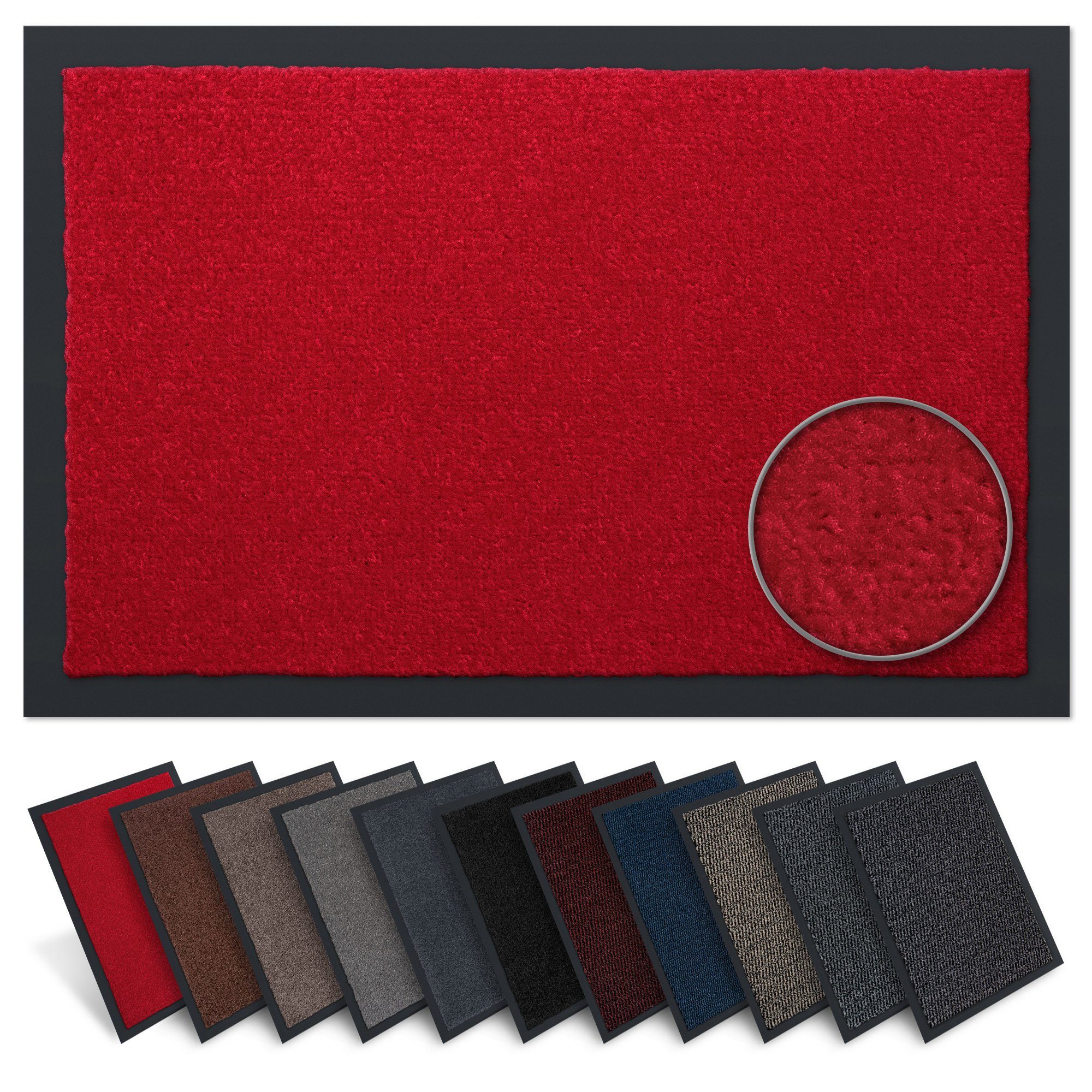 Fußmatte Rio, Carpet Diem, rechteckig, Höhe: 7 mm, Schmutzfangmatte,  geeignet für Innen- und überdachten Außenbereich Rot