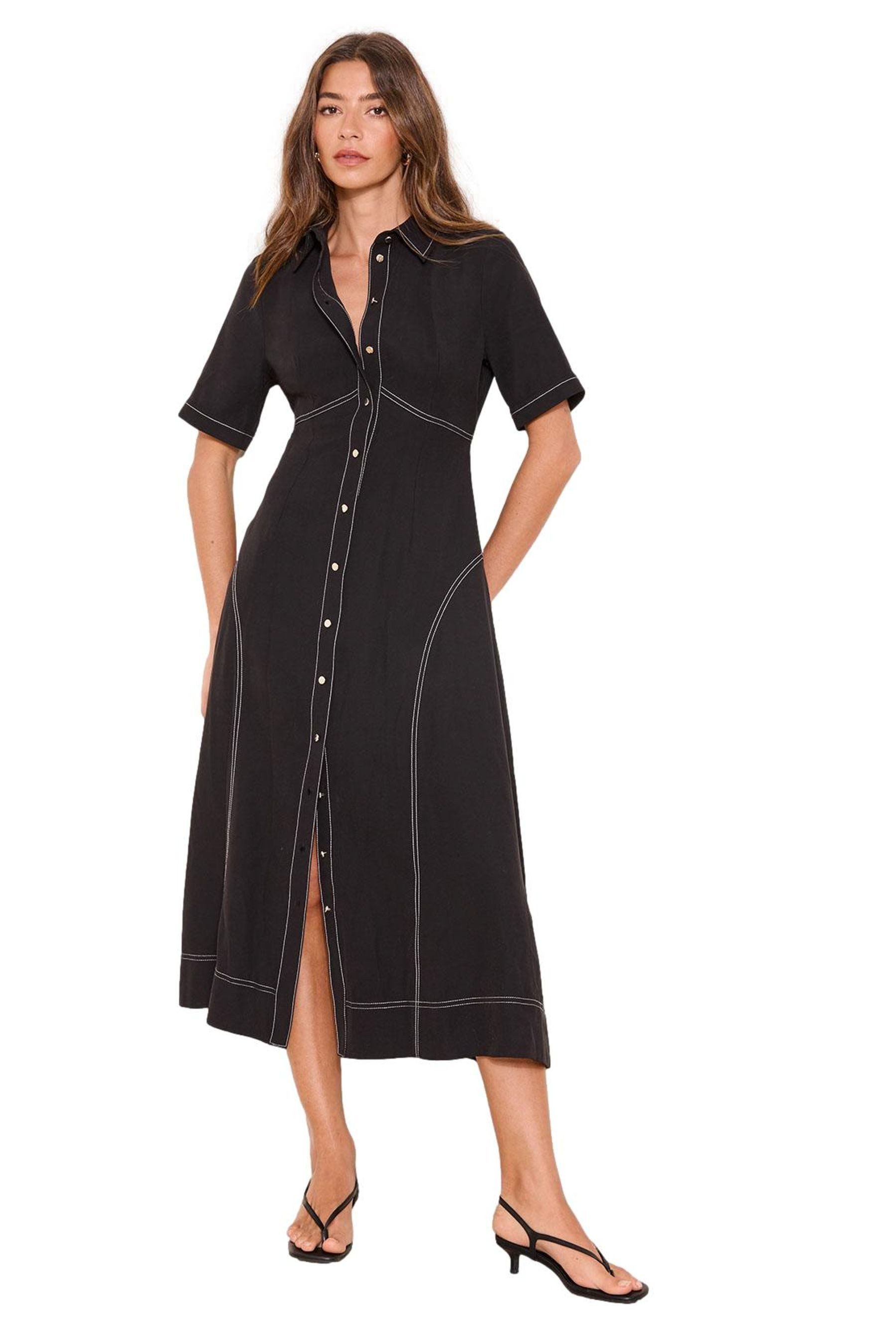 Midikleid Lipsy Fit and Flare Midi-Hemdblusenkleid, Stitch