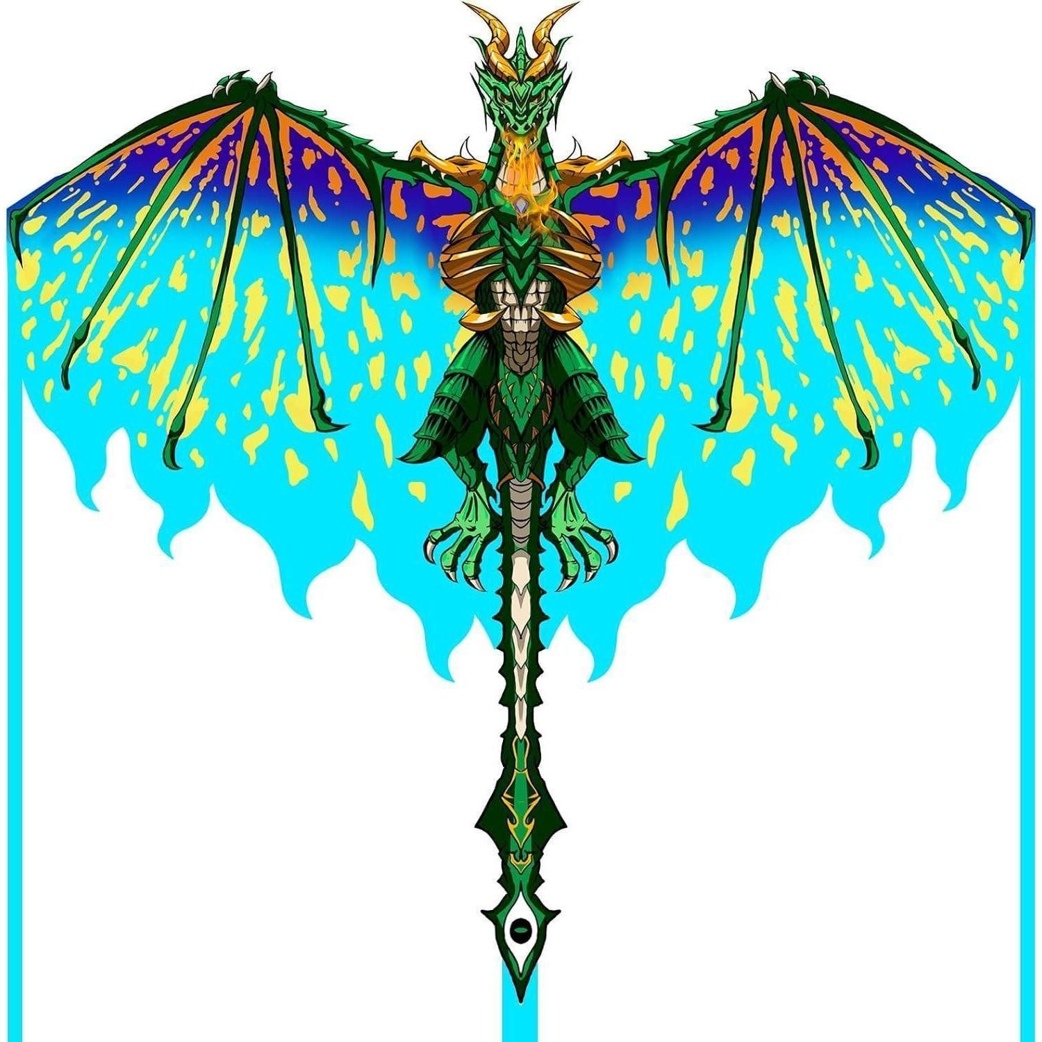LuxusKollektion Flug-Drache Drachen Einleiner Drachenschnur 100m Kinder Beach Grün