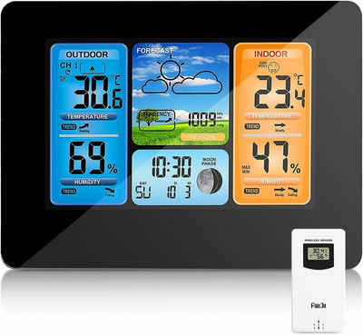 Heyork Wetterstation Funk mit Außensensor Wettervorhersage Luftdruck Wecker Wetterstation