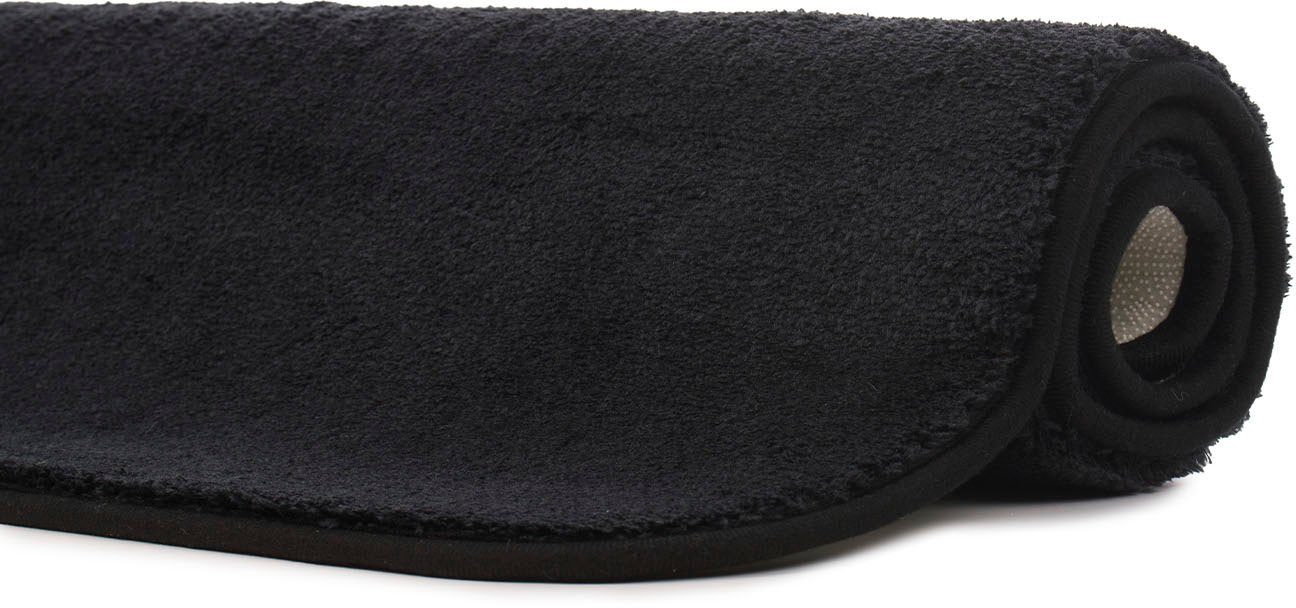 Gözze Badematte Rio Premium, Höhe 18 mm, rutschhemmend beschichtet, schnell trocknend, fußbodenheizungsgeeignet, Polyester, rechteckig, Badteppich, Uni Farben, waschbar, rechteckig & rund erhältlich