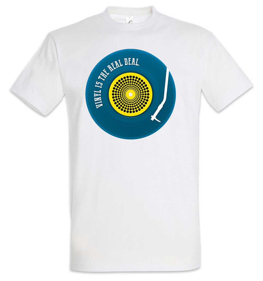 Urban Backwoods Print-Shirt Schallplatte Is The Real Deal Herren T-Shirt Schallplatte Record (1-tlg) Player Musik Music DJ