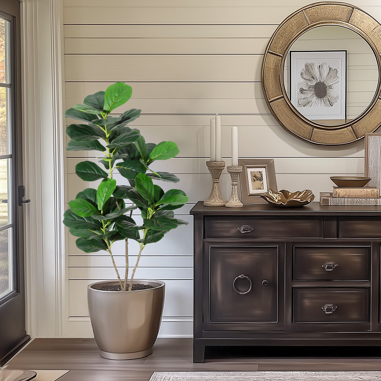 Kunstbaum Geigenblatt-Feigenbaum, künstliche Pflanze,Kunstpflanzen,Topf, Ga günstig online kaufen