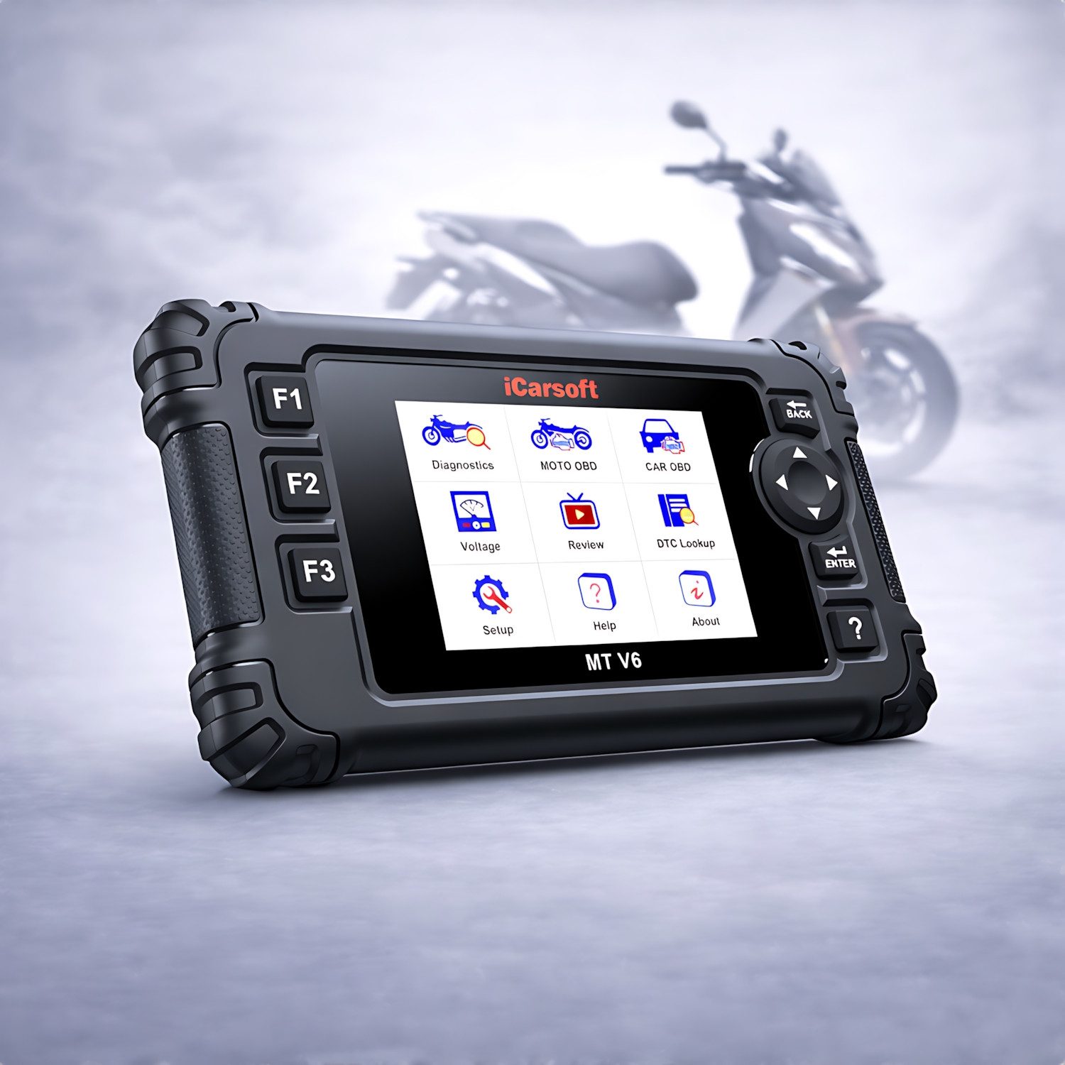 iCarsoft OBD2-Diagnosegerät MT V6 für GILERA Motorräder OBD Scanner +Adapter +Updates