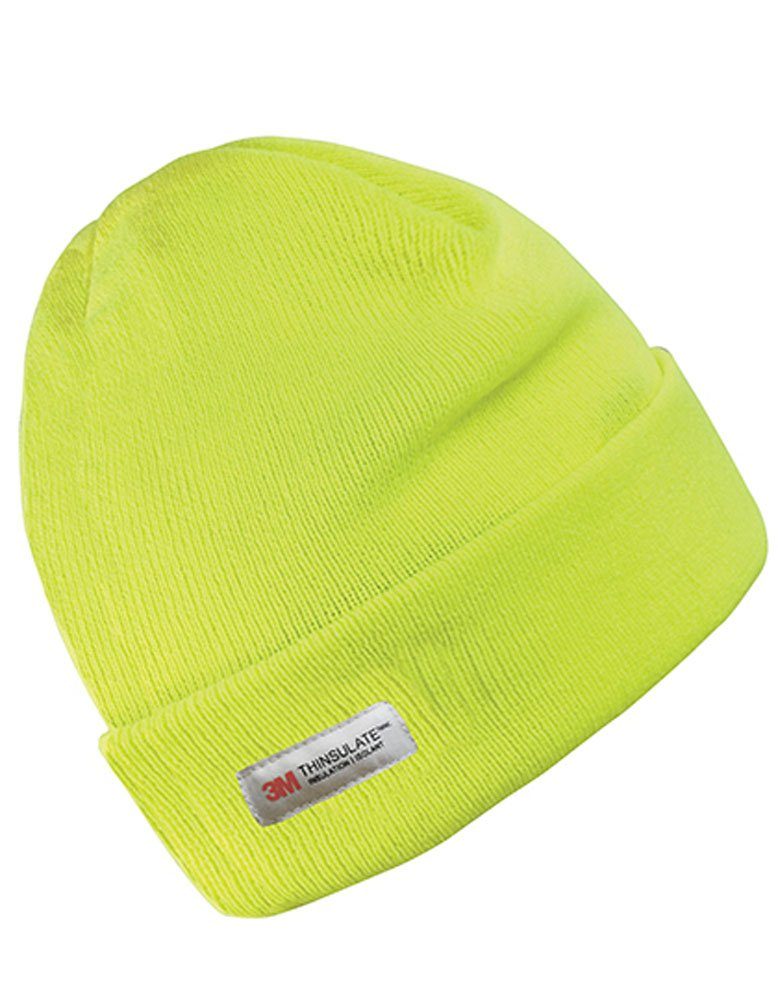 Fleece-Innenfutter Mütze Yellow Goodman Beanie Winter Wärmeschutz 3M Beanie Design Thinsulate Fluorescent aus