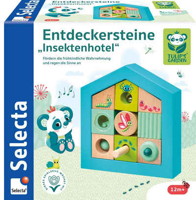 Selecta Lernspielzeug TULIP'S GARDEN Kleinkindwelt Entdeckersteine Insektenhotel 62087