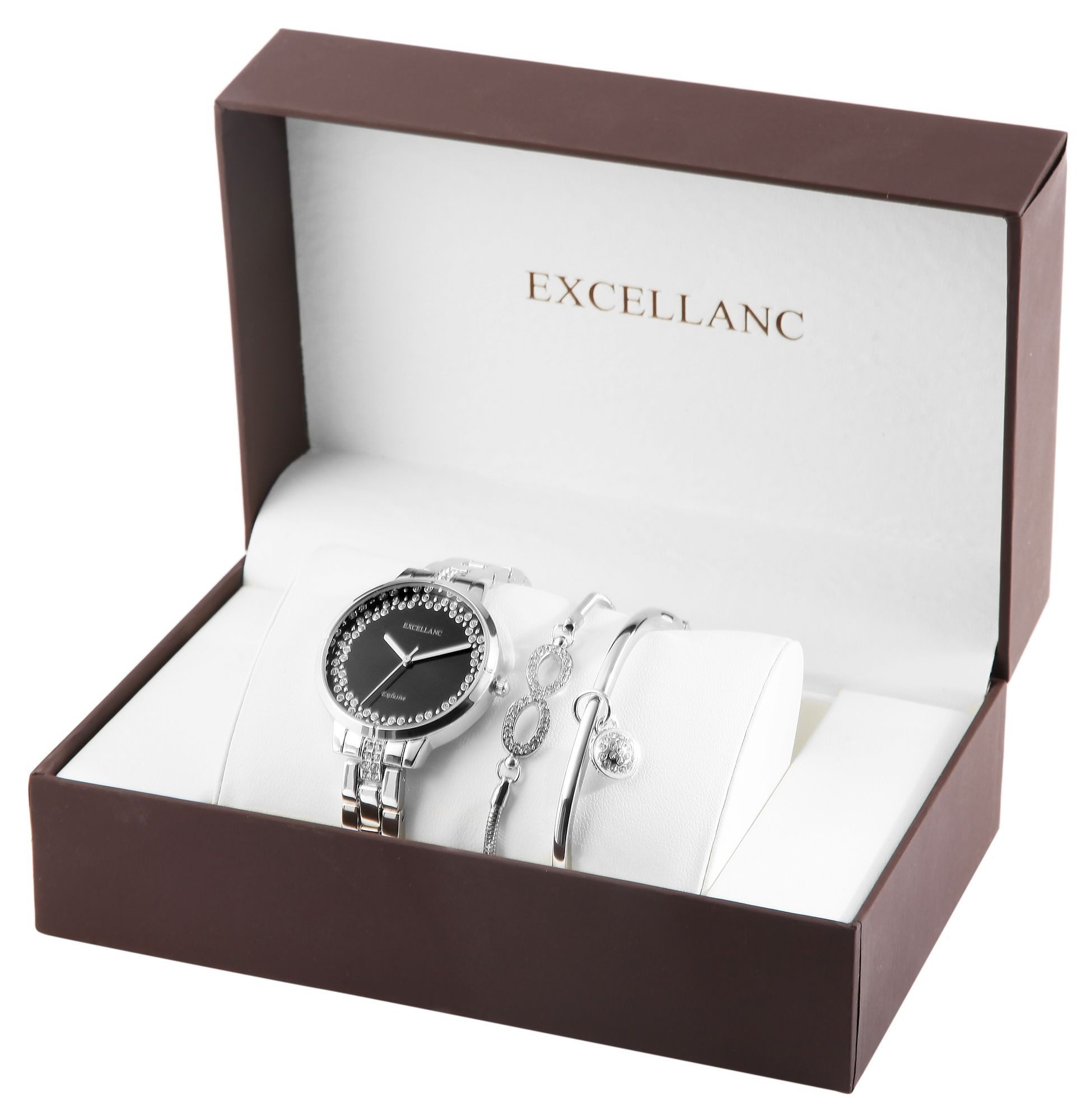 Schmuckset 1800217 Excellanc Geschenkeset, Damen, Uhr, Armband, Armreif