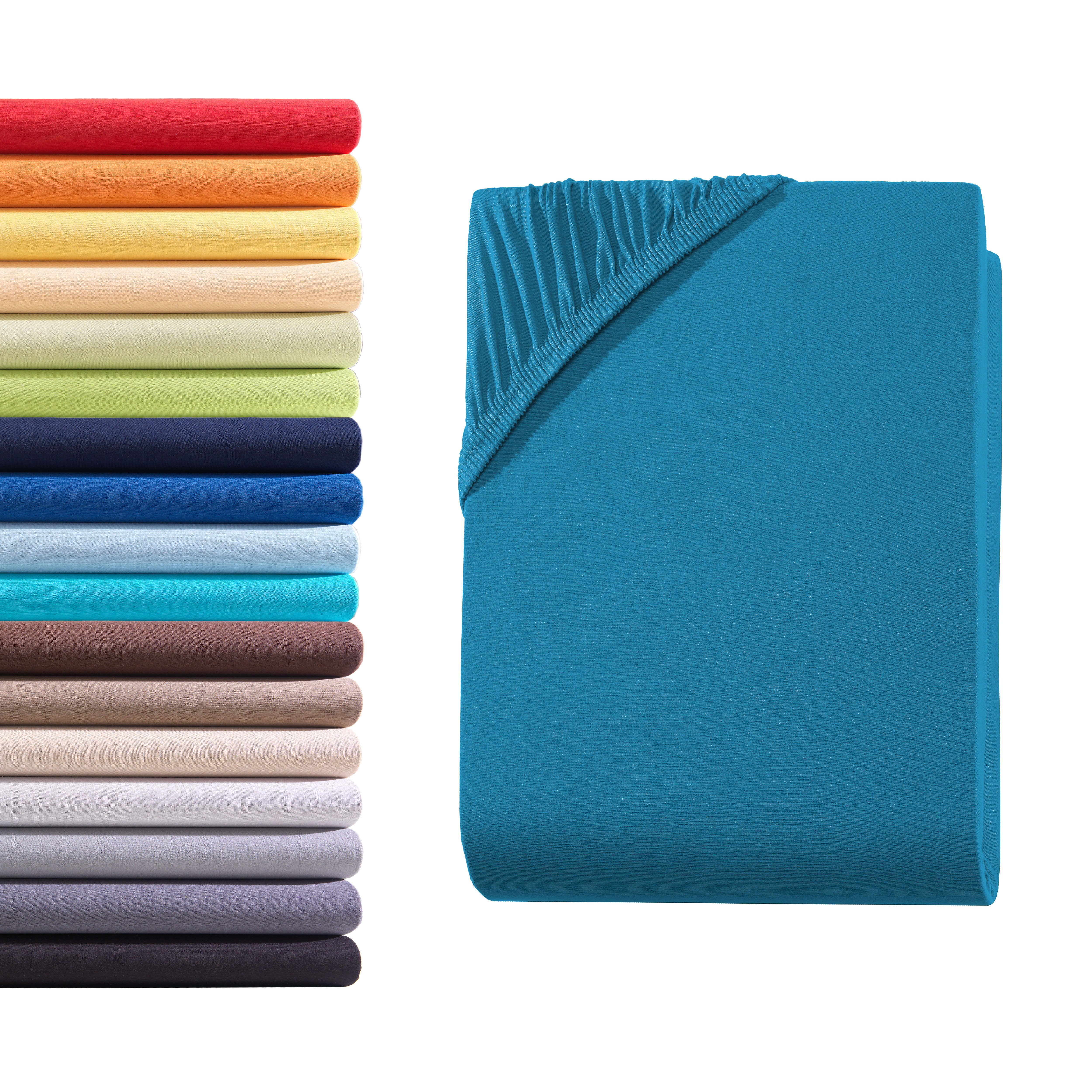 Hometex Premium Textiles Spannbettlaken Jersey Spannbettlaken 100% Baumwoll günstig online kaufen