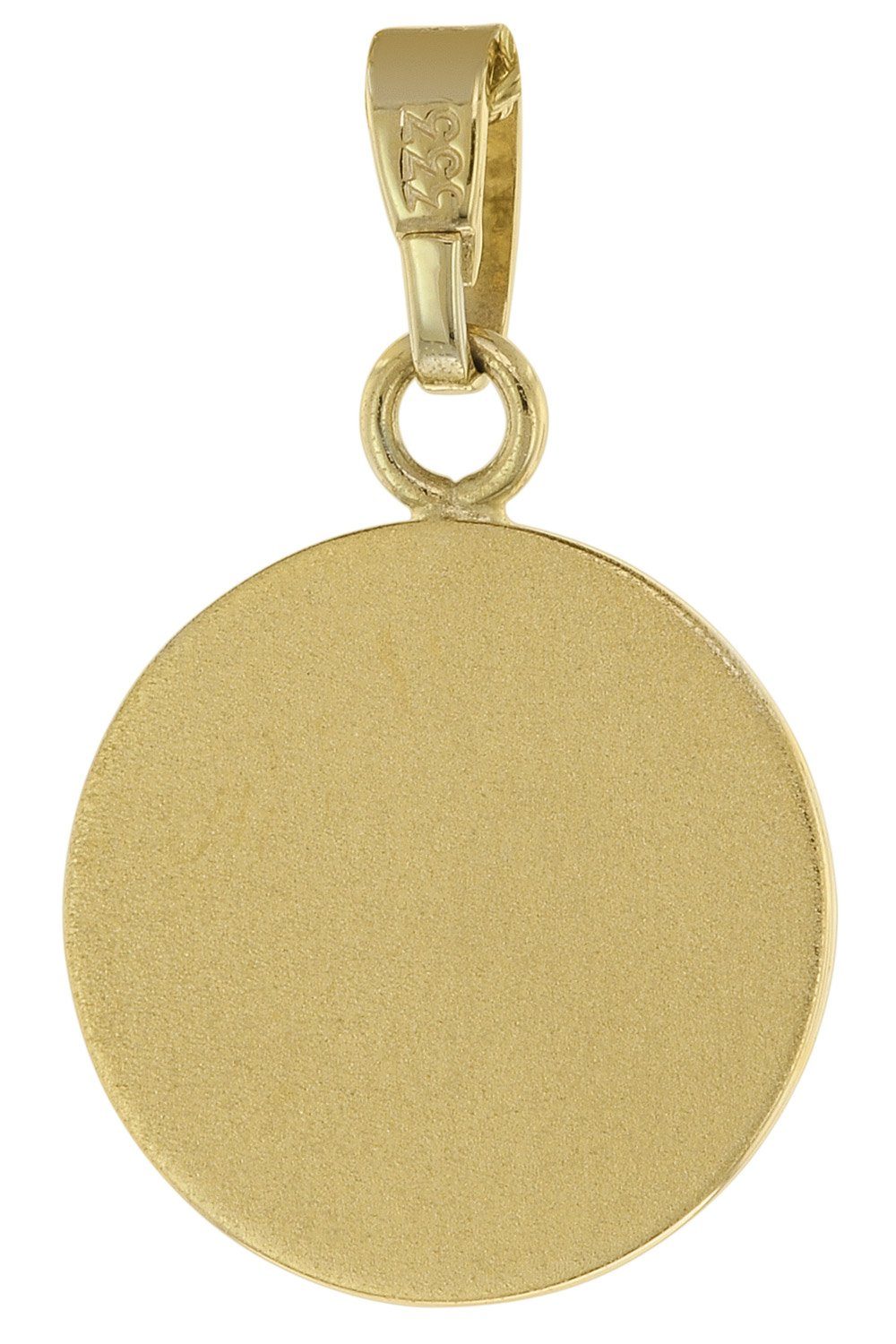 Damen Schmuck trendor Kette mit Anhänger Anhänger Achat-Gemme 333 Gold mit goldplattierter Silberkette
