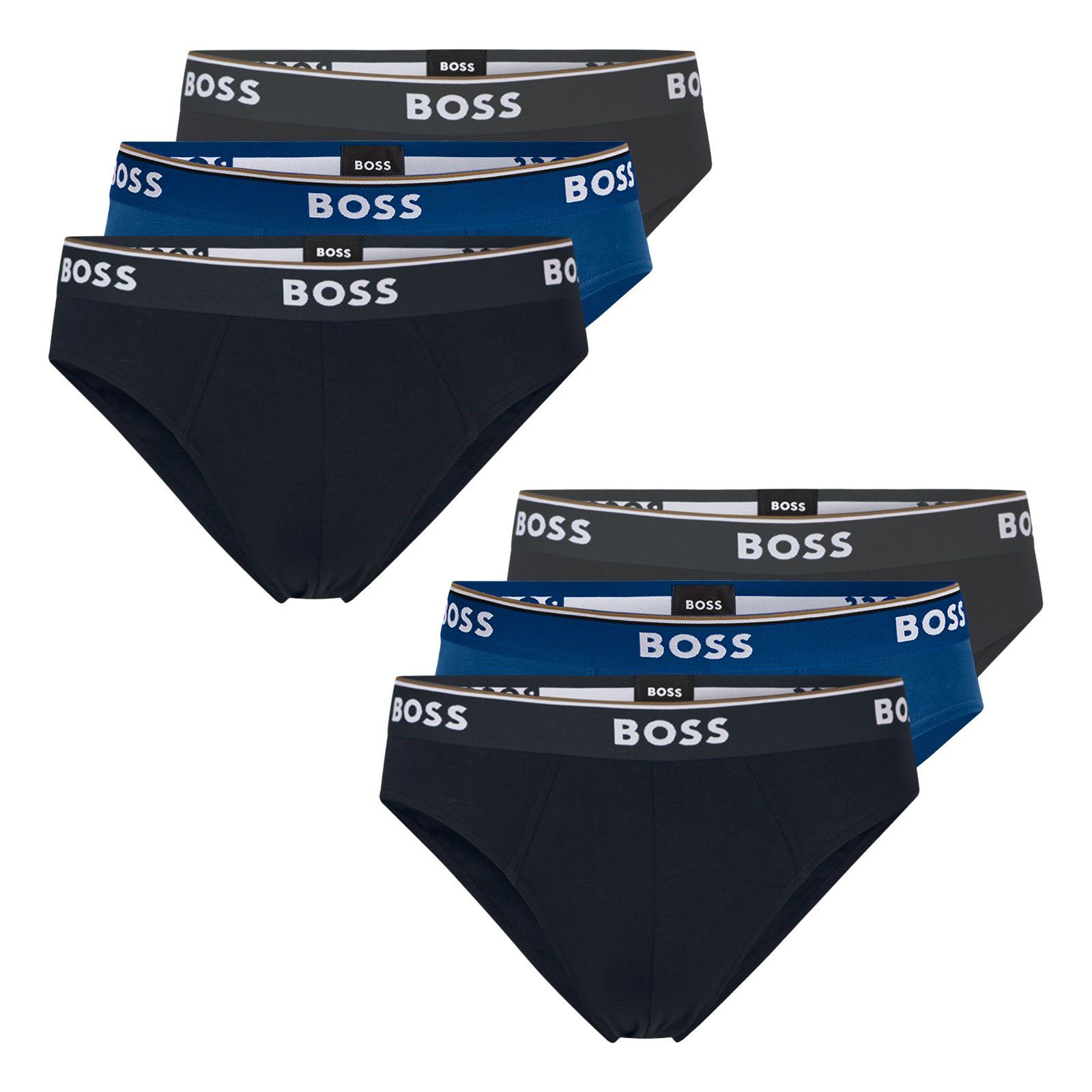 BOSS Slip Cotton Stretch (6-St) mit umlaufend eingewebtem Markenschriftzug