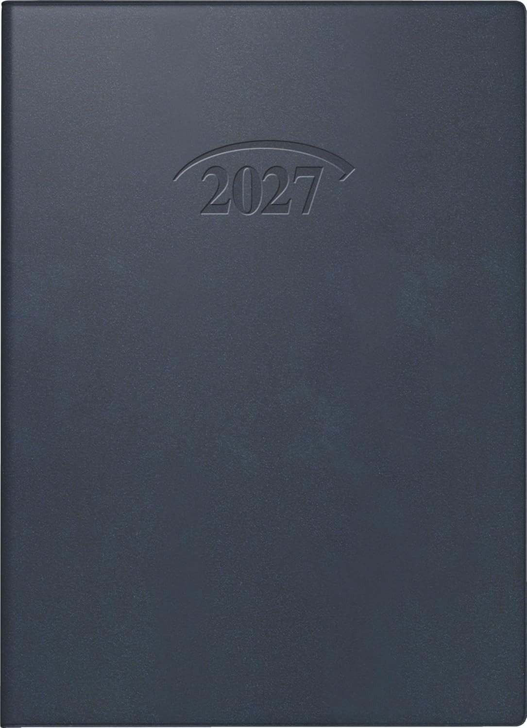 BRUNNEN Taschenkalender BRUNNEN Taschenkalender Mod. 736 2027, A6, Kunststoff, dunkelblau