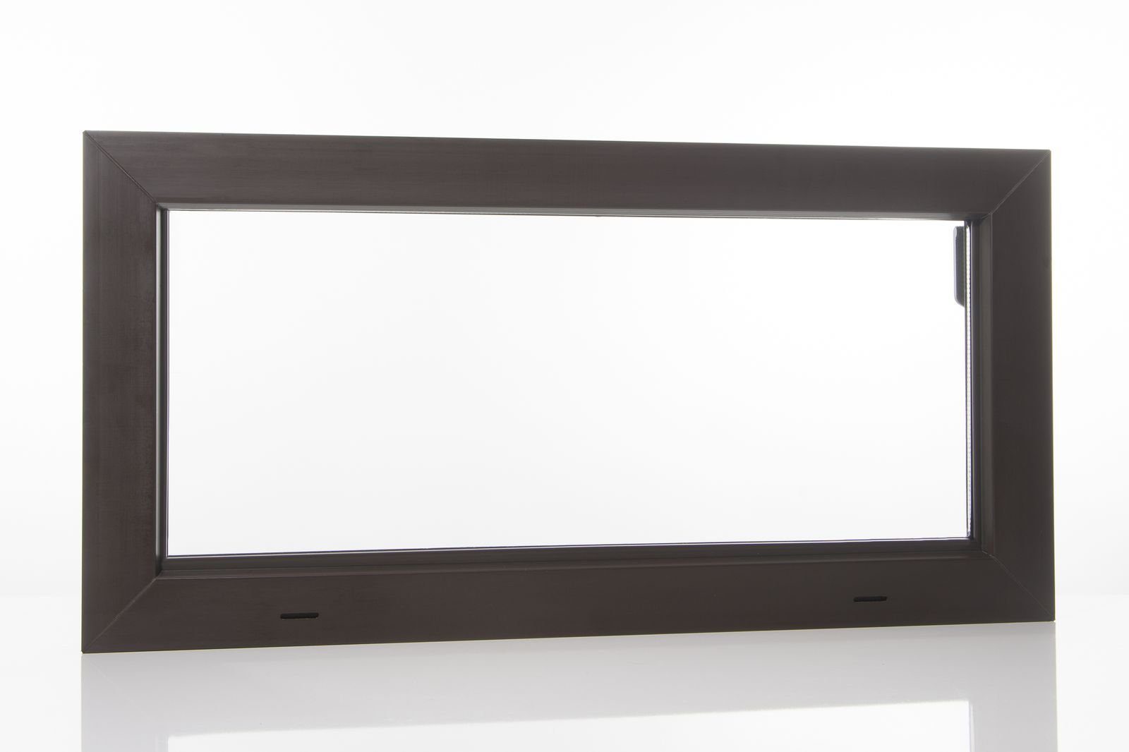 ACO Severin Ahlmann GmbH & Co. KG Kellerfenster Einfachglas ESG Kunststoff Kippfenster braun, Größe: 100x50cm, wärmeisolierend, Schutzgitter nachrüstbar