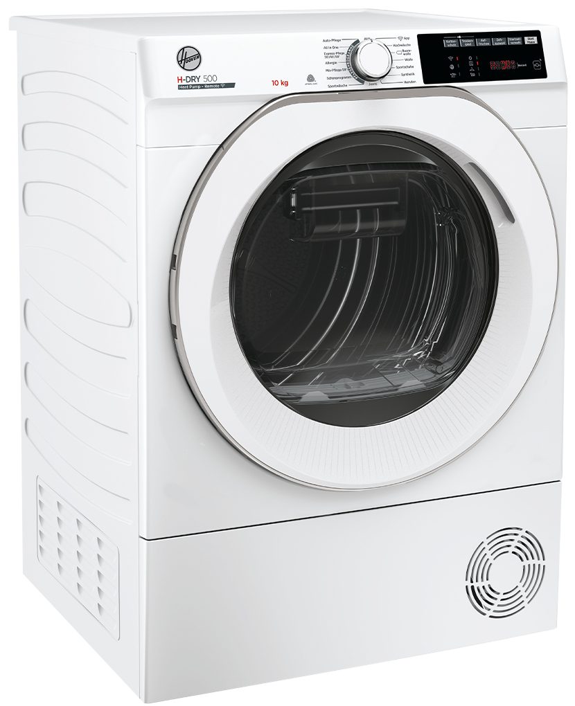 Hoover Wärmepumpentrockner H-DRY500 NDEH10A2TCBES-84, WiFi + Bluetooth-Technologie, AquaVision, Knitterschutzfunktion