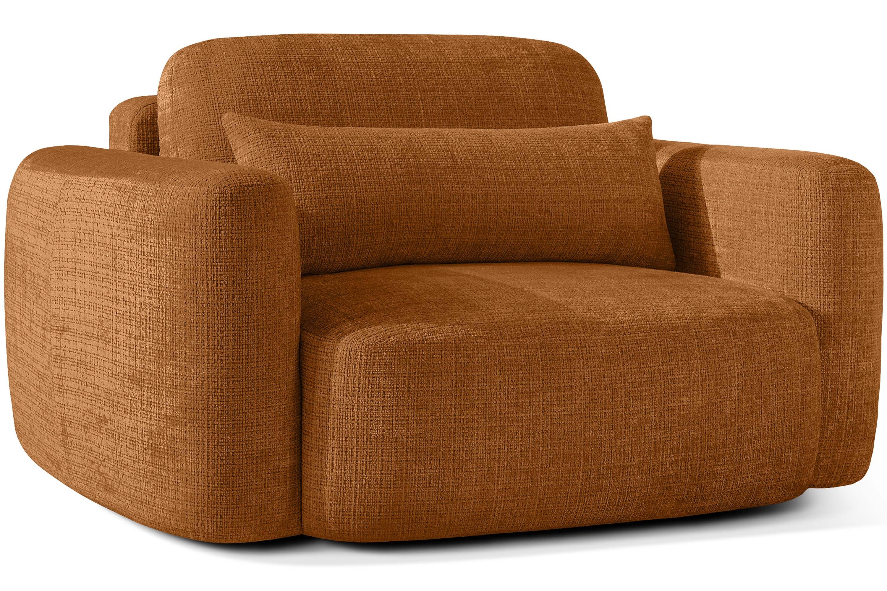 KONSIMO® Кресла ELOSA Кресла 1,5 Sitzer, Japandi, Premiumqualität aus EU (sehr große Sitzfläche – bis zu 95 cm Sitzbreite), mit Lendenkissen, handgefertigt, organische Form