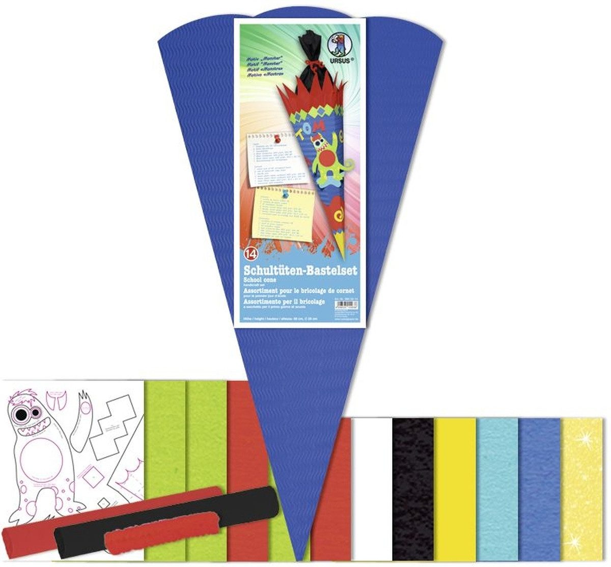 Ursus - Ludwig Bähr Schultüte Schultüten-Bastelset 68cm Monster