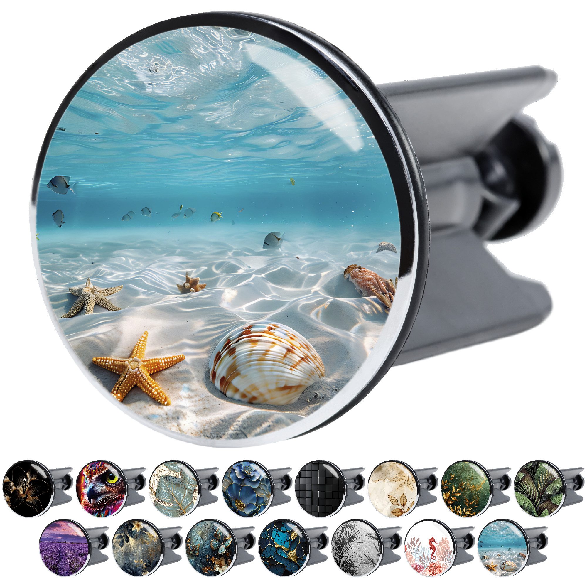 Sanilo Waschbeckenstöpsel mit Motiven, viele schöne Stöpsel für das Waschbecken zur Auswahl, Ø 4 cm, hochwertig, universell, 100% wasserdicht