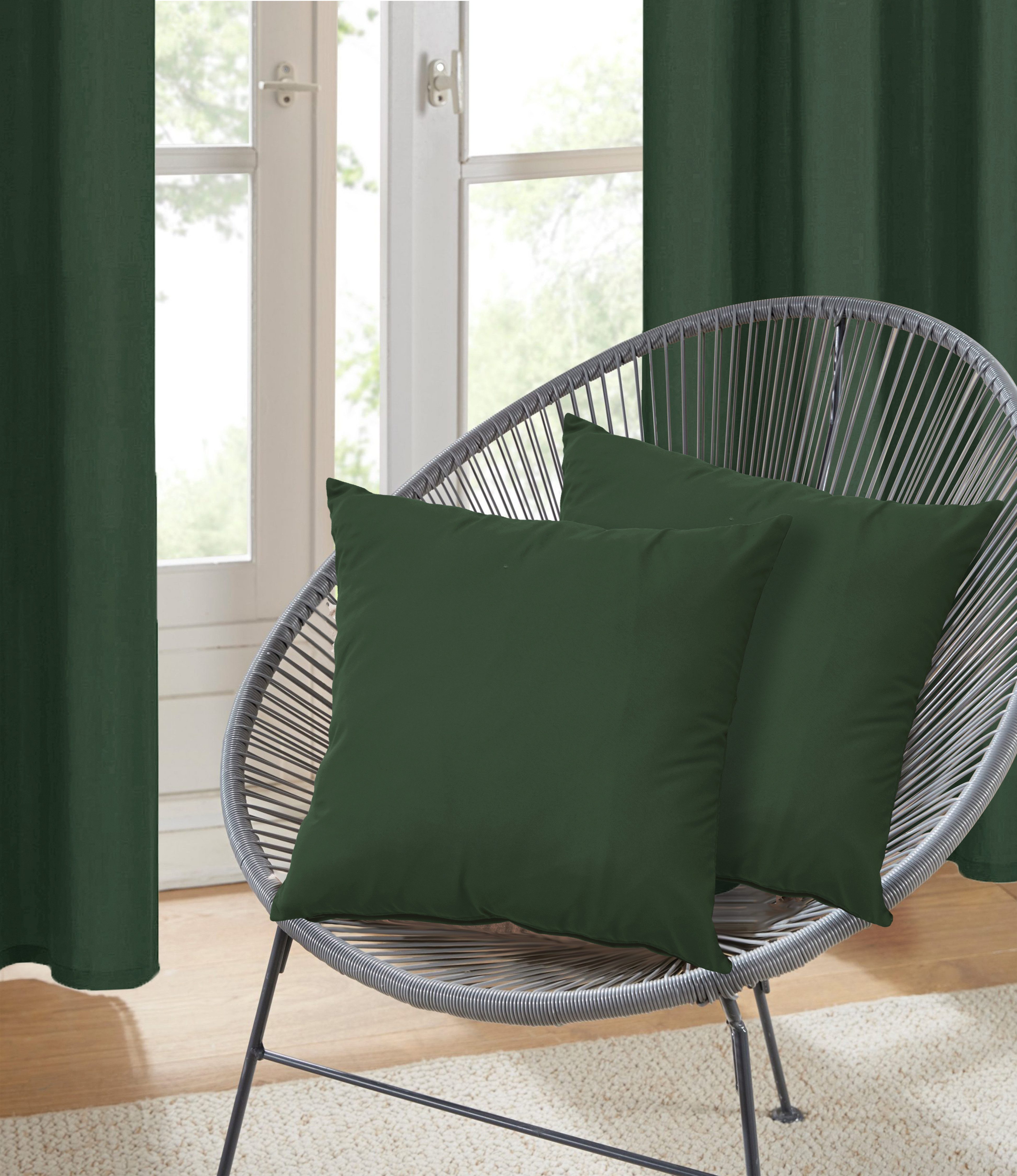 Bruno Banani Dekokissen Lagan, 2-er Set, einfarbig, Kissenhüllen ohne Füllung, 40 x 40 cm