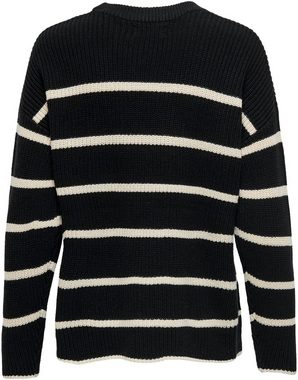 ONLY Rundhalspullover ONLPERNILLE LS STRIPE O-NECK KNT NOOS