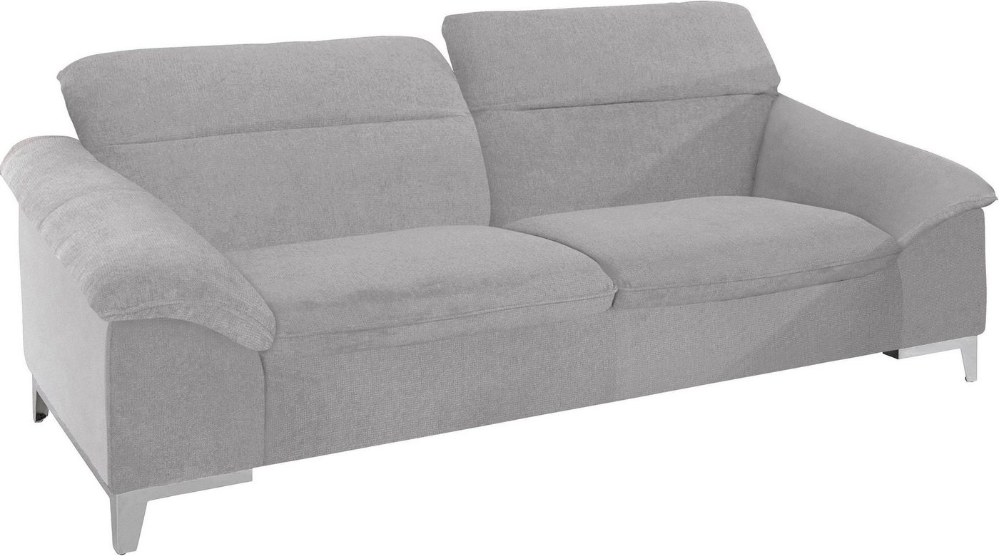 COTTA Polstergarnitur, (Set), Set: bestehend aus 3-Sitzer und Hocker, Sofa inklusive Kopfteilverstellung-HomeTrends