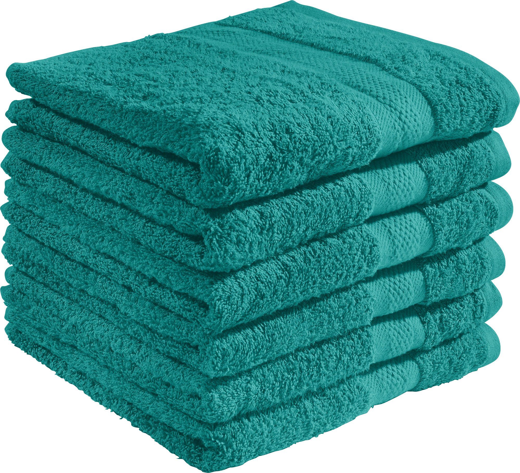 REDBEST Handtuch Handtuch "Chicago" 6er-Pack, Frottier, Walk-Frottier Uni