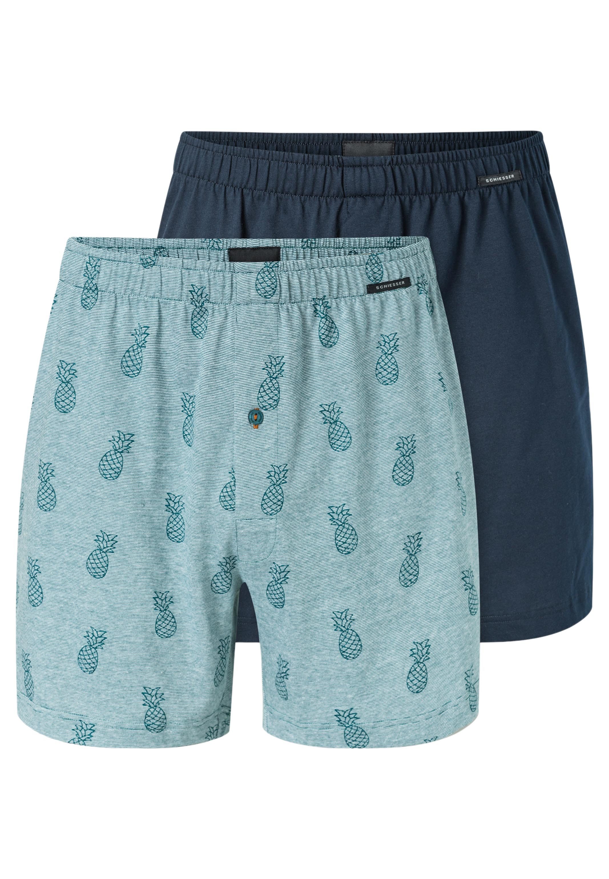 Schiesser Boxershorts 2er Pack Singel-Jersey (Spar-Set, 2-St) Boxershorts - günstig online kaufen