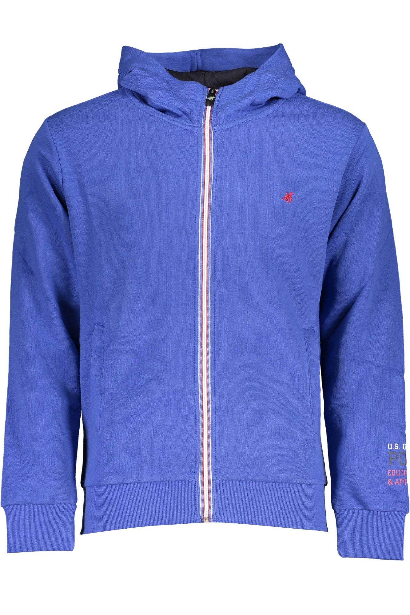 U.S. Polo Sweatshirt Herren Zippullover Blau: Gefüttertes
