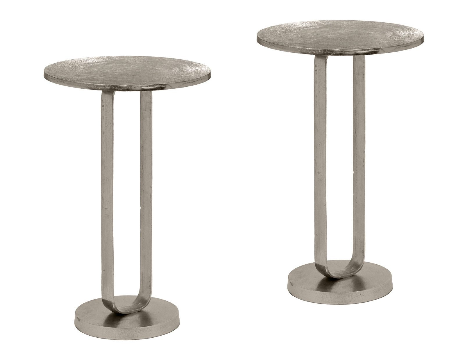 MIRRORS AND MORE Couchtisch (2er Set), Wohnzimmertisch Sofa-Beistelltisch Metall, Nachttisch schmal Höhe 61cm