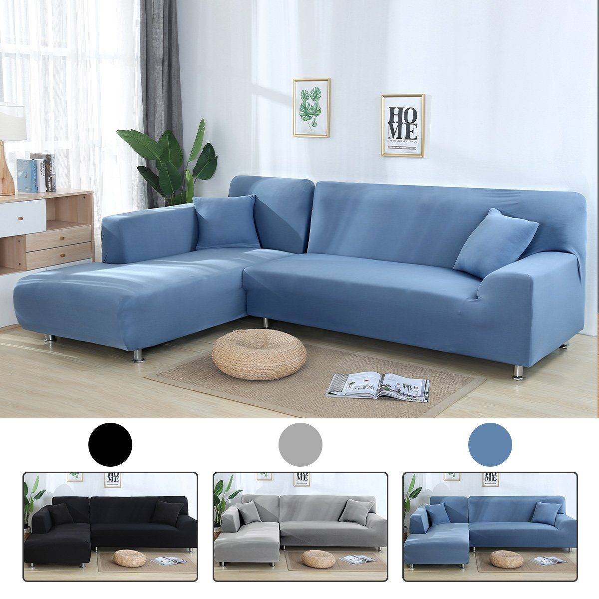 Sofahusse Sofabezug Sofa Überwürfe Stretch Waschbar Universal, MULISOFT, Couchbezug für Wohnzimmer Protector für Hunde Haustiere
