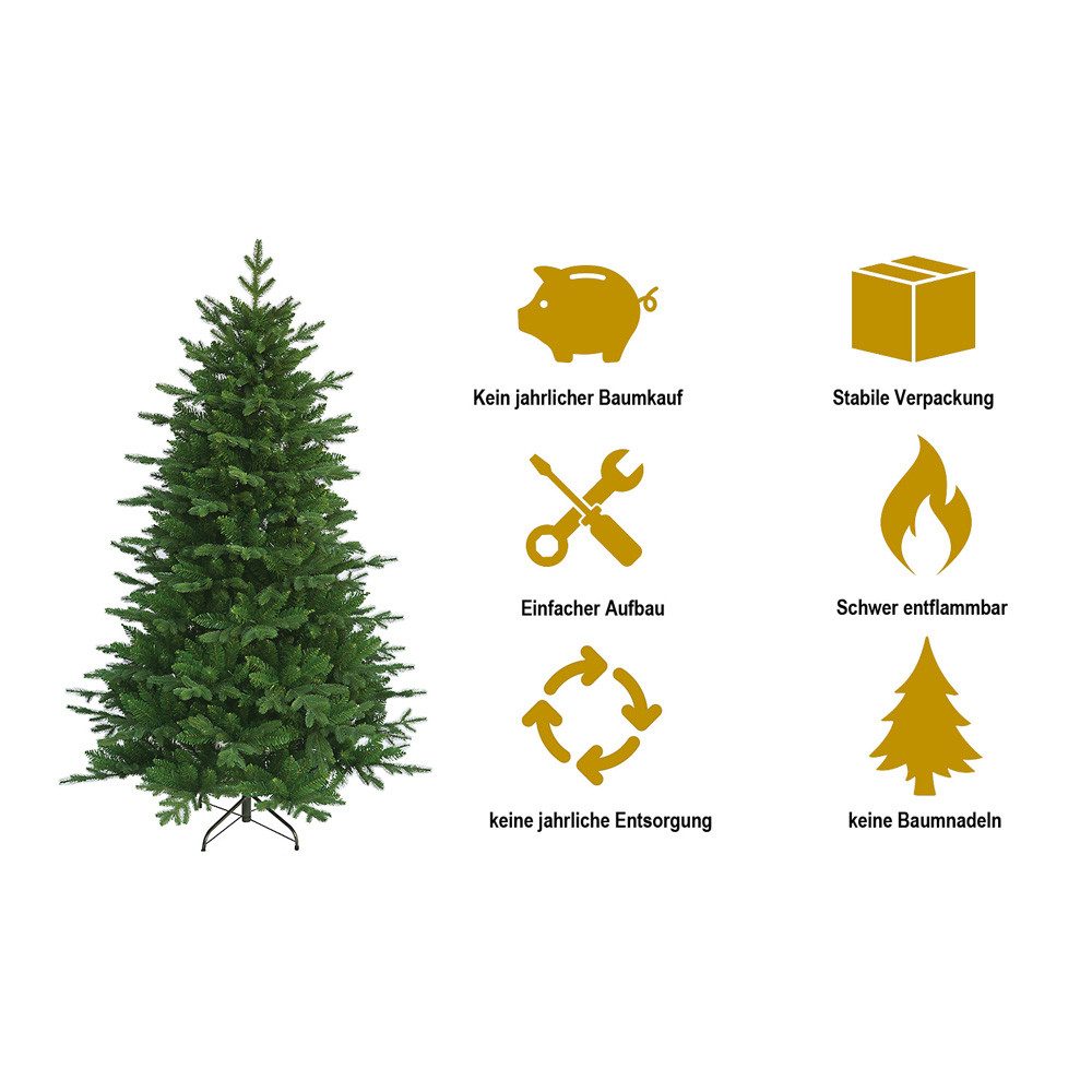 RS Trade Künstlicher Weihnachtsbaum Weihnachtsbaum „Forest Dream“ PE/PVC 23005