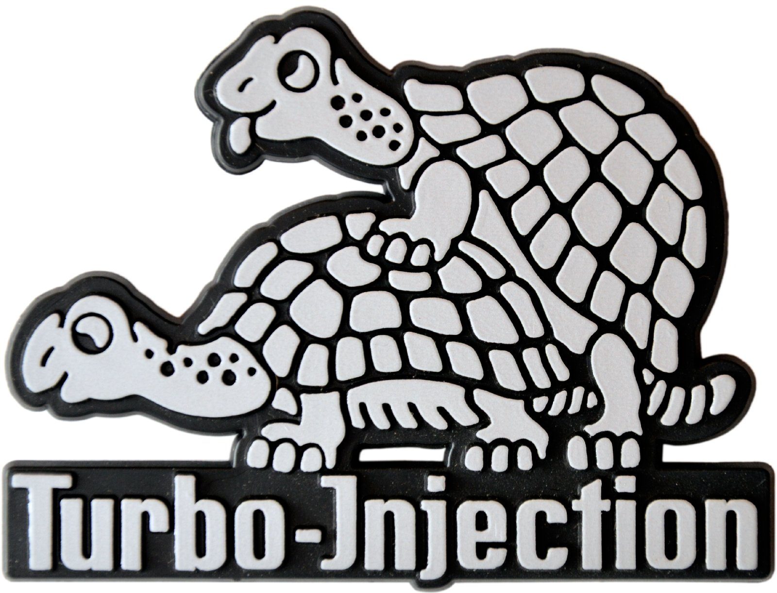 HR Autocomfort Typenschild Turtle Auto Emblem Relief 3D Schild TURBO-INJECTION selbstklebend