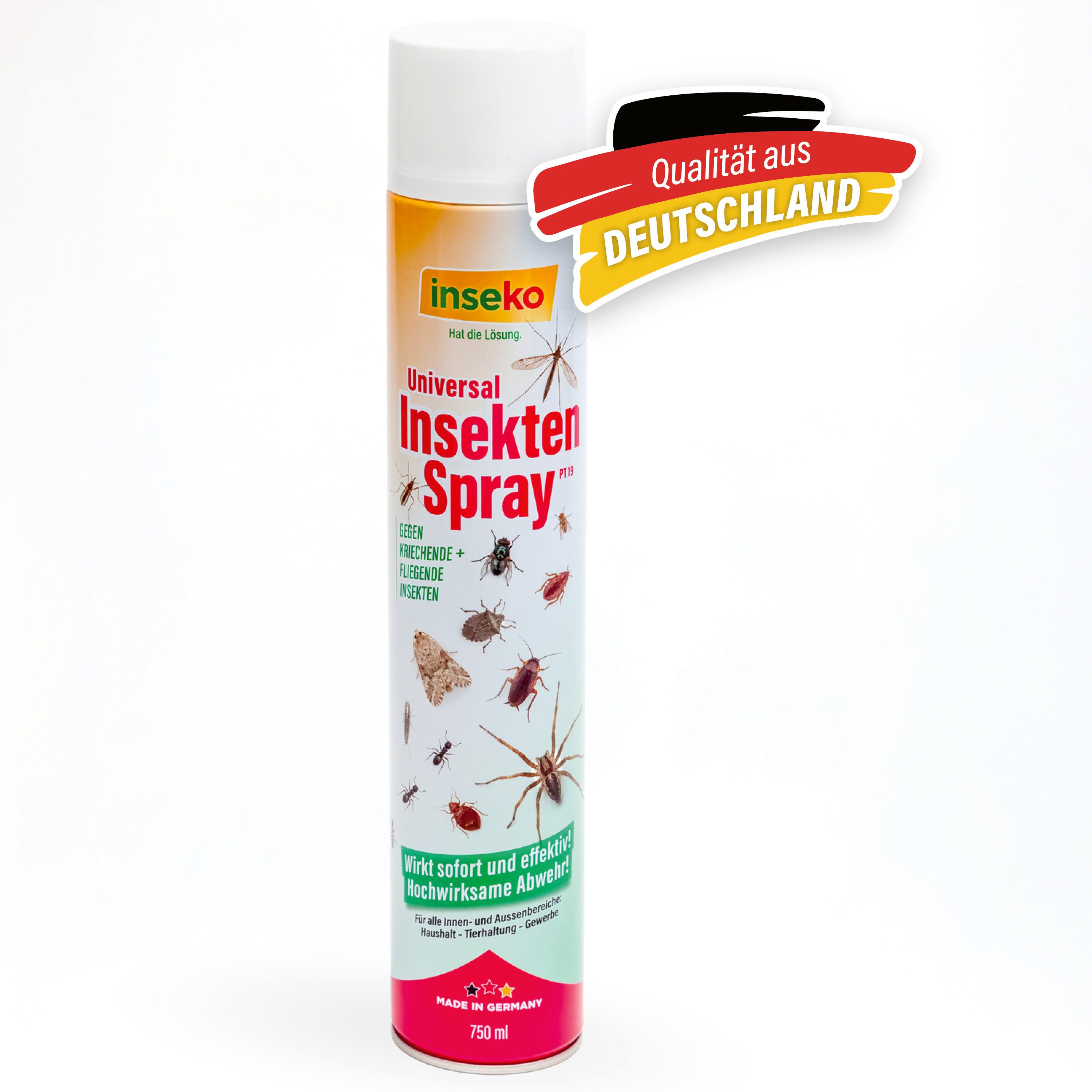 Inseko Insektenspray 1x inseko Universal Insektenspray 750 ml - zur Insektenabwehr (PT19), 1-St., effektive Abwehr bei Insektenbefall