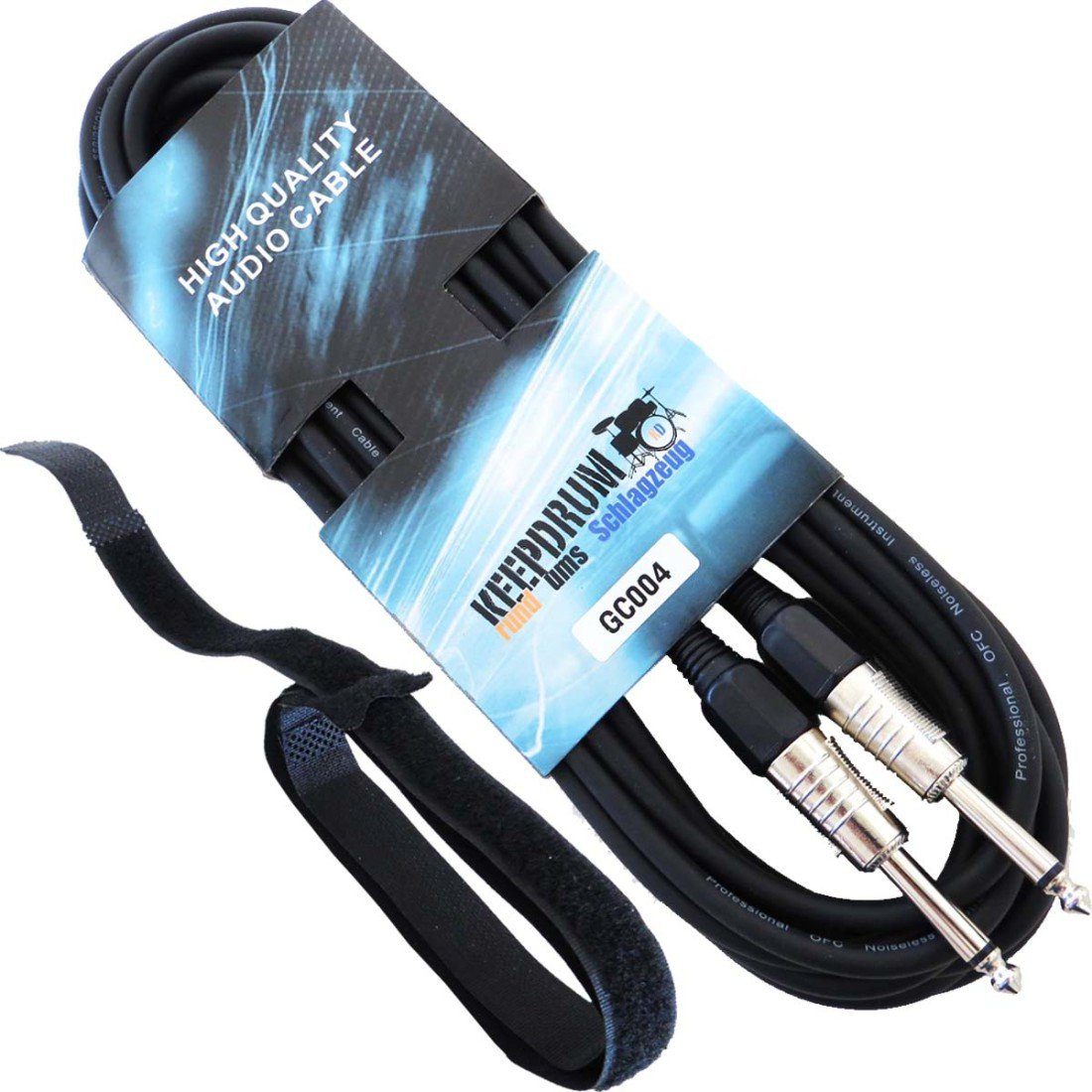 keepdrum keepdrum GC-004 6m Instrumentenkabel Klinke 2 Stück Instrumentenkabel, 6,35-mm-Klinke, (600 cm), 2 x Klinkenkabel 6 m