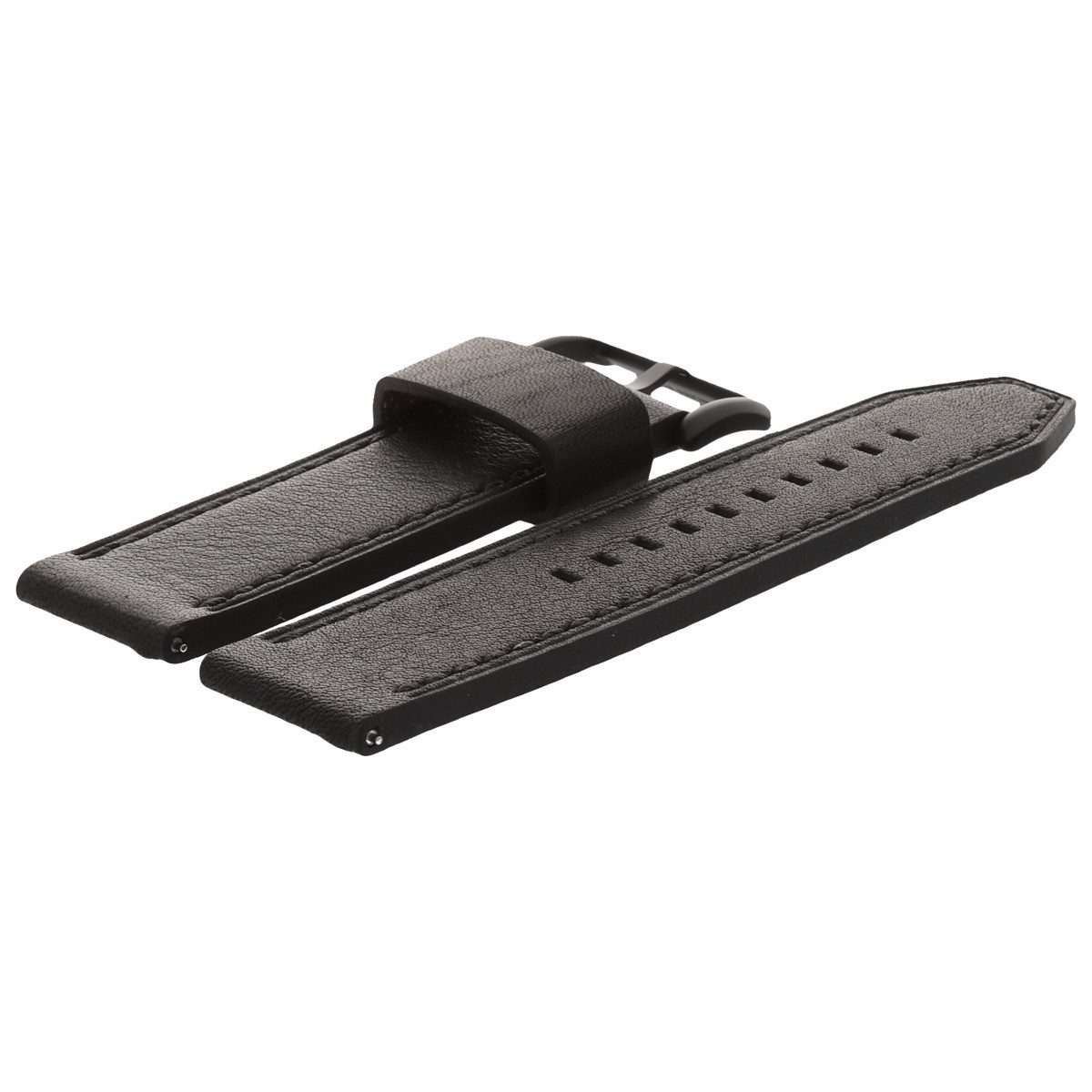 Fossil Uhrenarmband 24mm Leder Schwarz JR-1354 LB-JR1354