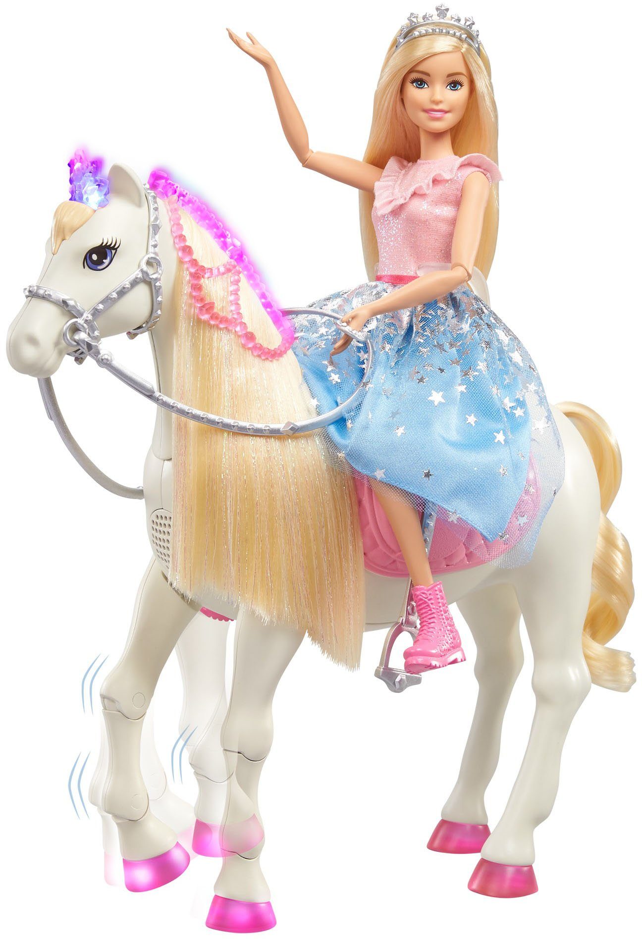 Image of Barbie Anziehpuppe »Prinzessinnen Abenteuer Tanzendes Pferd«, mit Licht und Sound