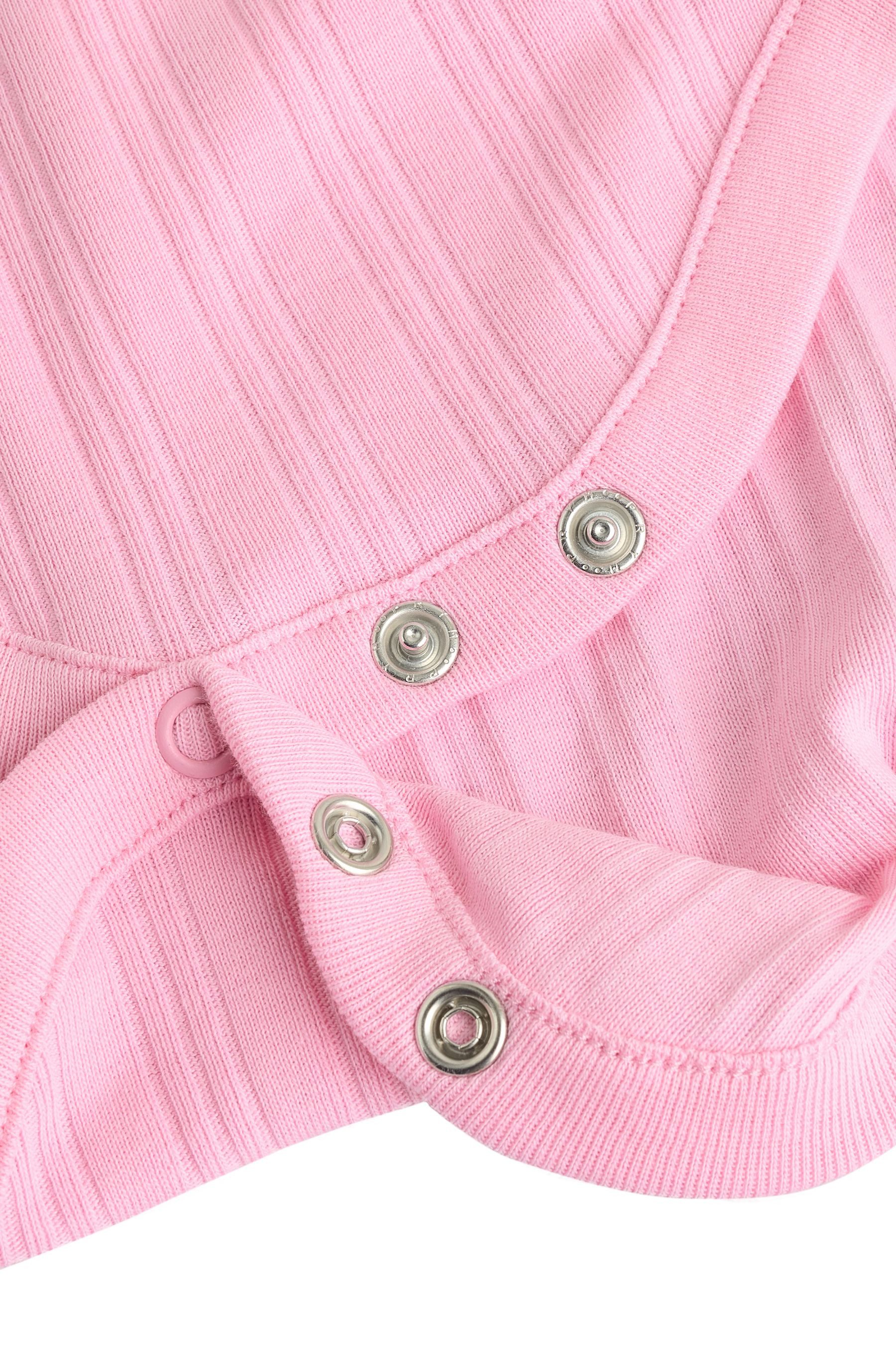 Next T-Shirt-Body Gerippte Kurzarm-Babybodys 100 % Baumwolle, 5 Stk. (5-tlg)