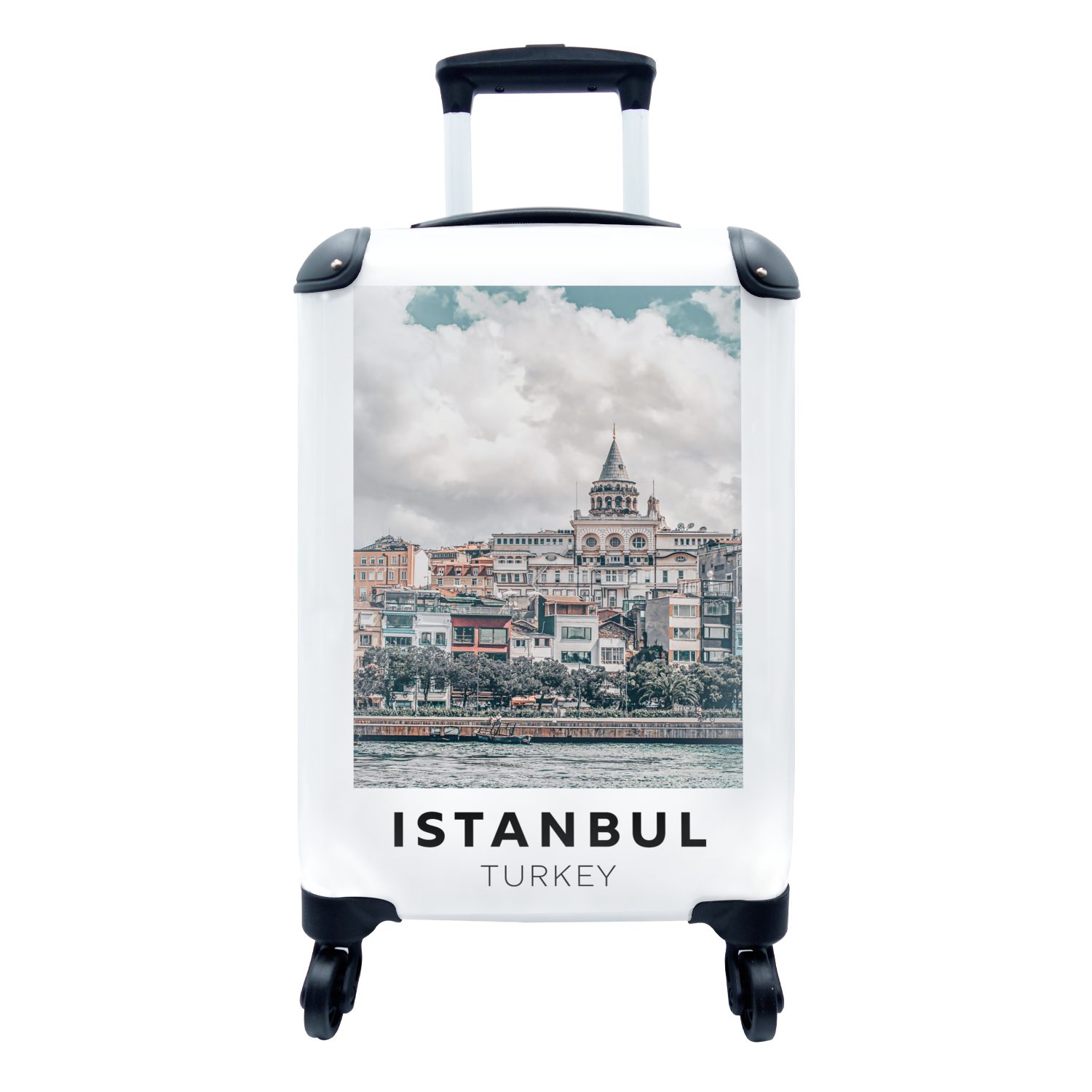 MuchoWow Handgepäckkoffer Istanbul - Türkei - Wolken, 4 Rollen, Reisetasche  mit rollen, Handgepäck für Ferien, Trolley, Reisekoffer