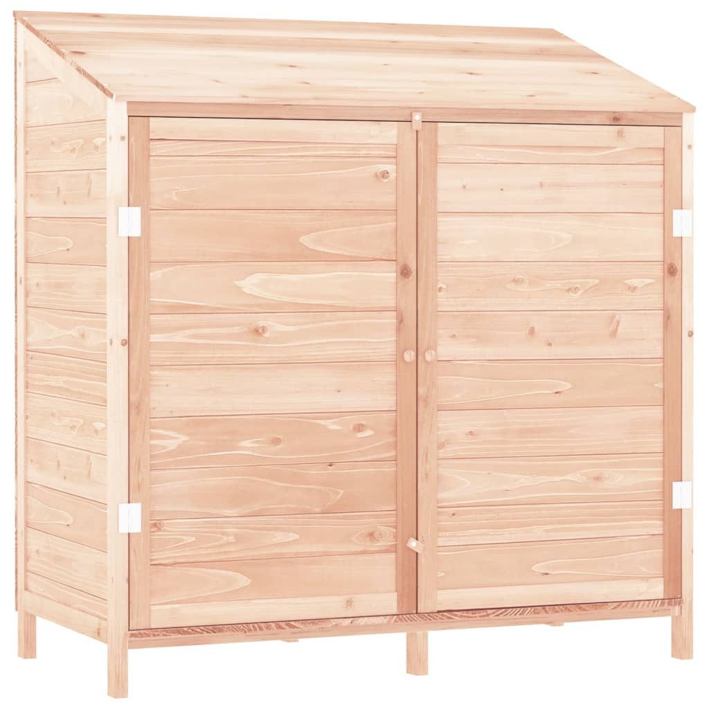 vidaXL Garten-Geräteschrank Natur - 102 x 52 x 112 cm Geräteschuppen 102x52x112 cm Massivholz Tann