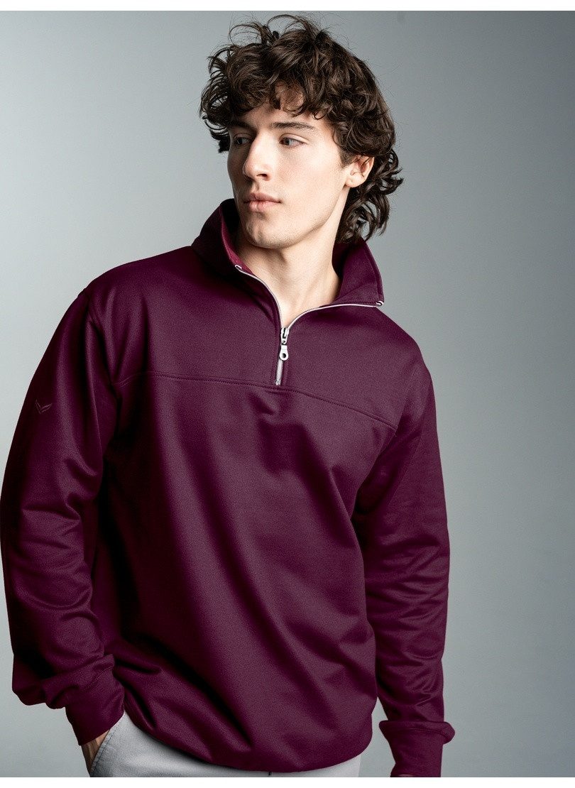 Trigema Sweatshirt TRIGEMA Sweatshirt mit Reißverschluss