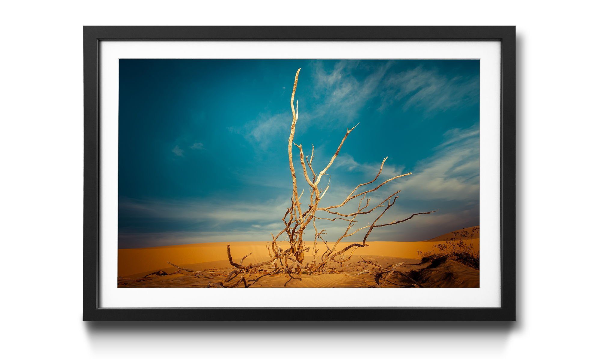 WandbilderXXL Bild mit Rahmen Desert Landscape, Landschaft, Wandbild, in 4 Größen erhältlich