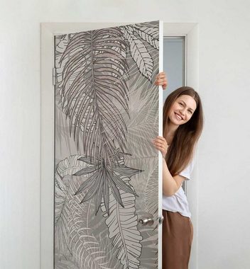 MyMaxxi Dekorationsfolie Türtapete tropischer Palmen Blätterwald Türbild Türaufkleber Folie