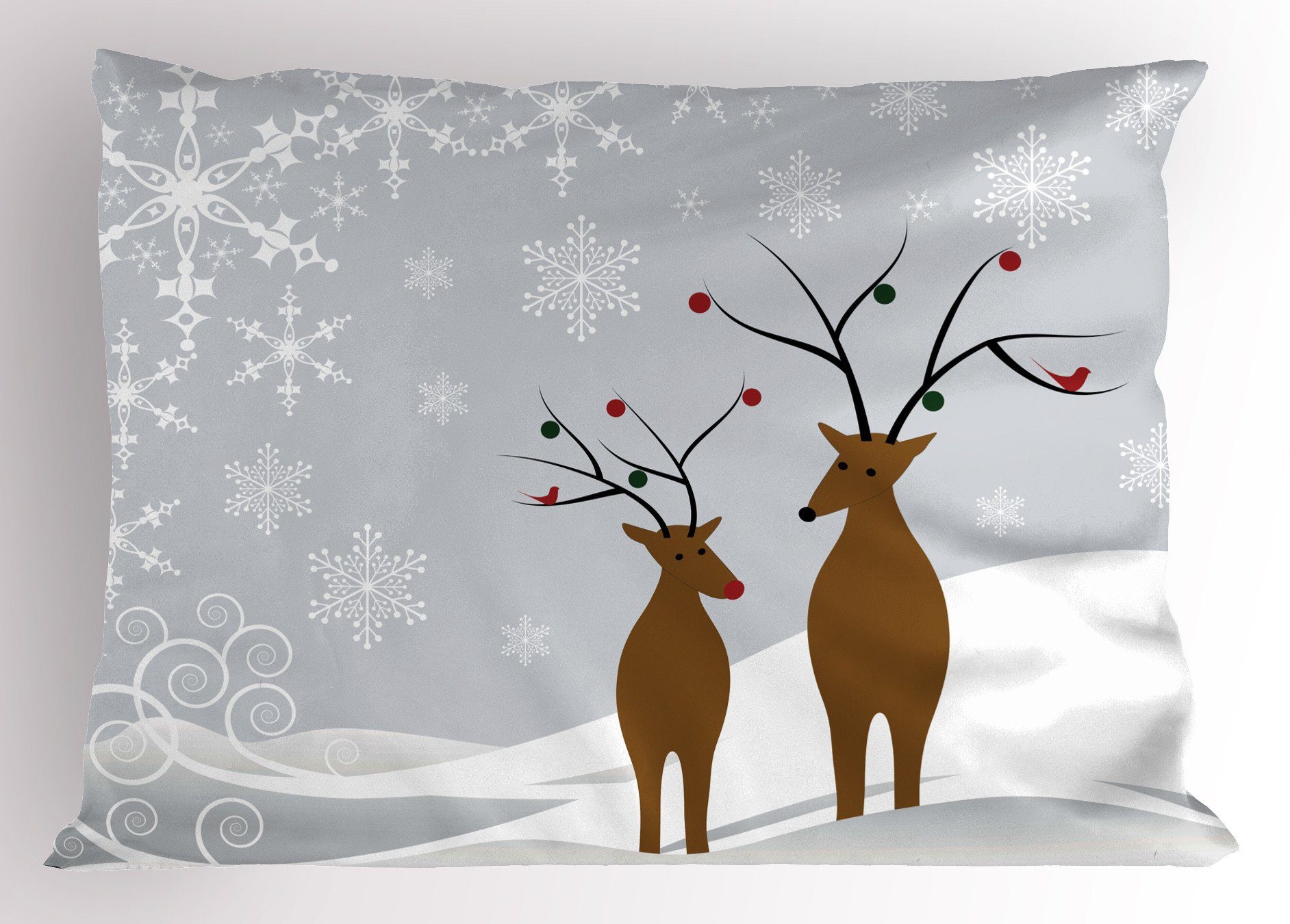Kissenbezug, (1 Stück), Rentiere Abakuhaus Size King Standard Kissenbezüge Weihnachten Dekorativer Noel Gedruckter