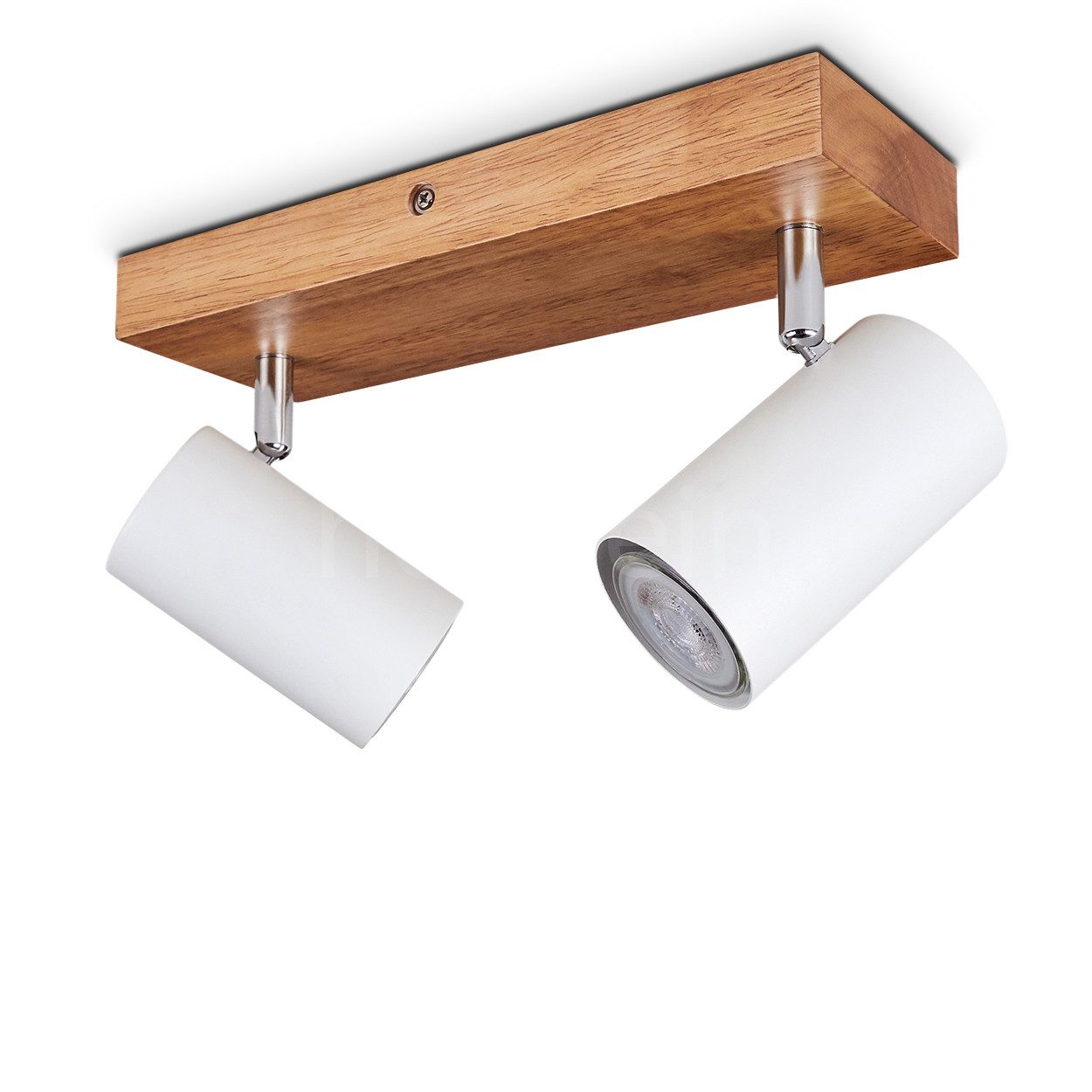 hofstein Deckenleuchte »Godo« Deckenlampe aus Metall in weiß und Holz, ohne günstig online kaufen