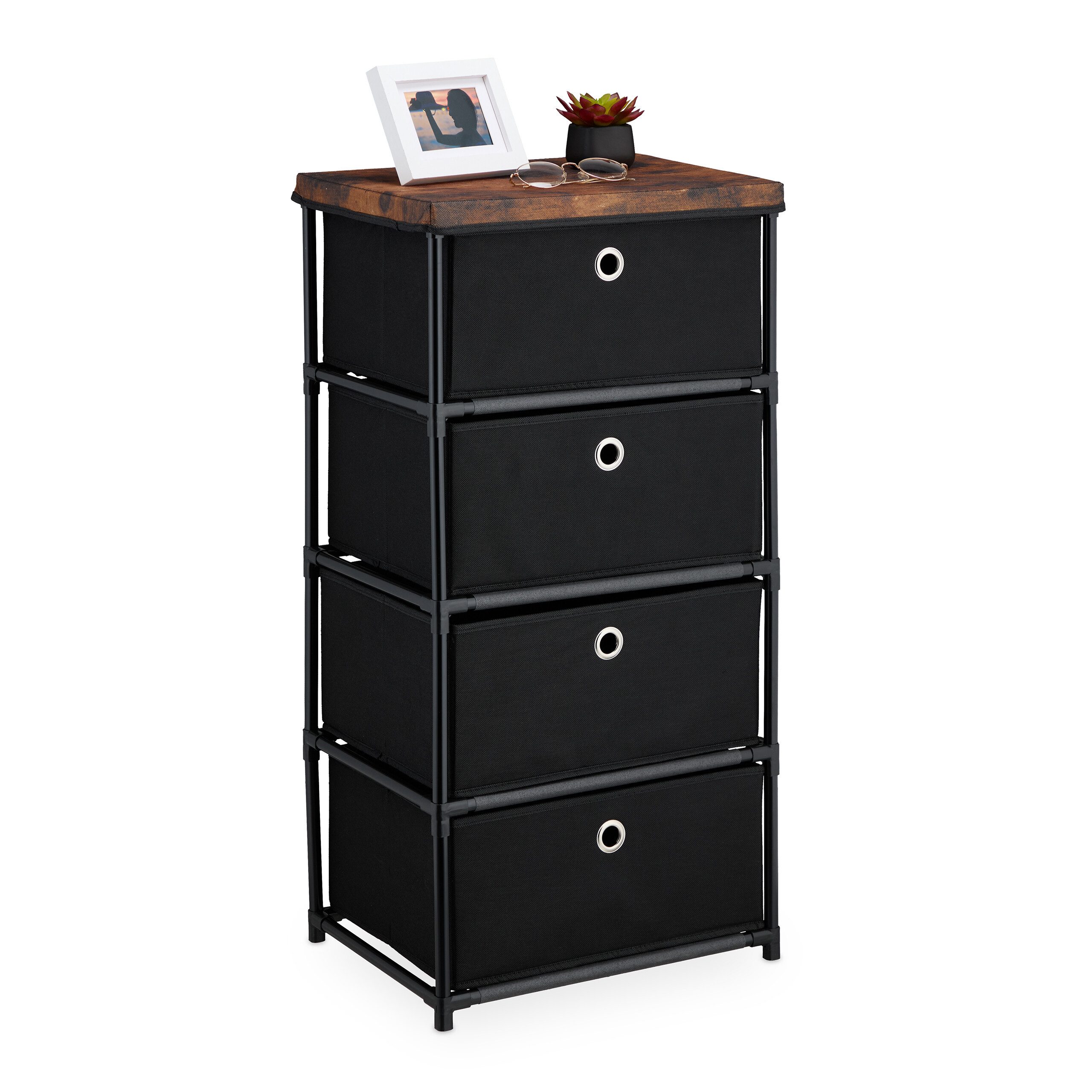 Schwarz Braun Silber