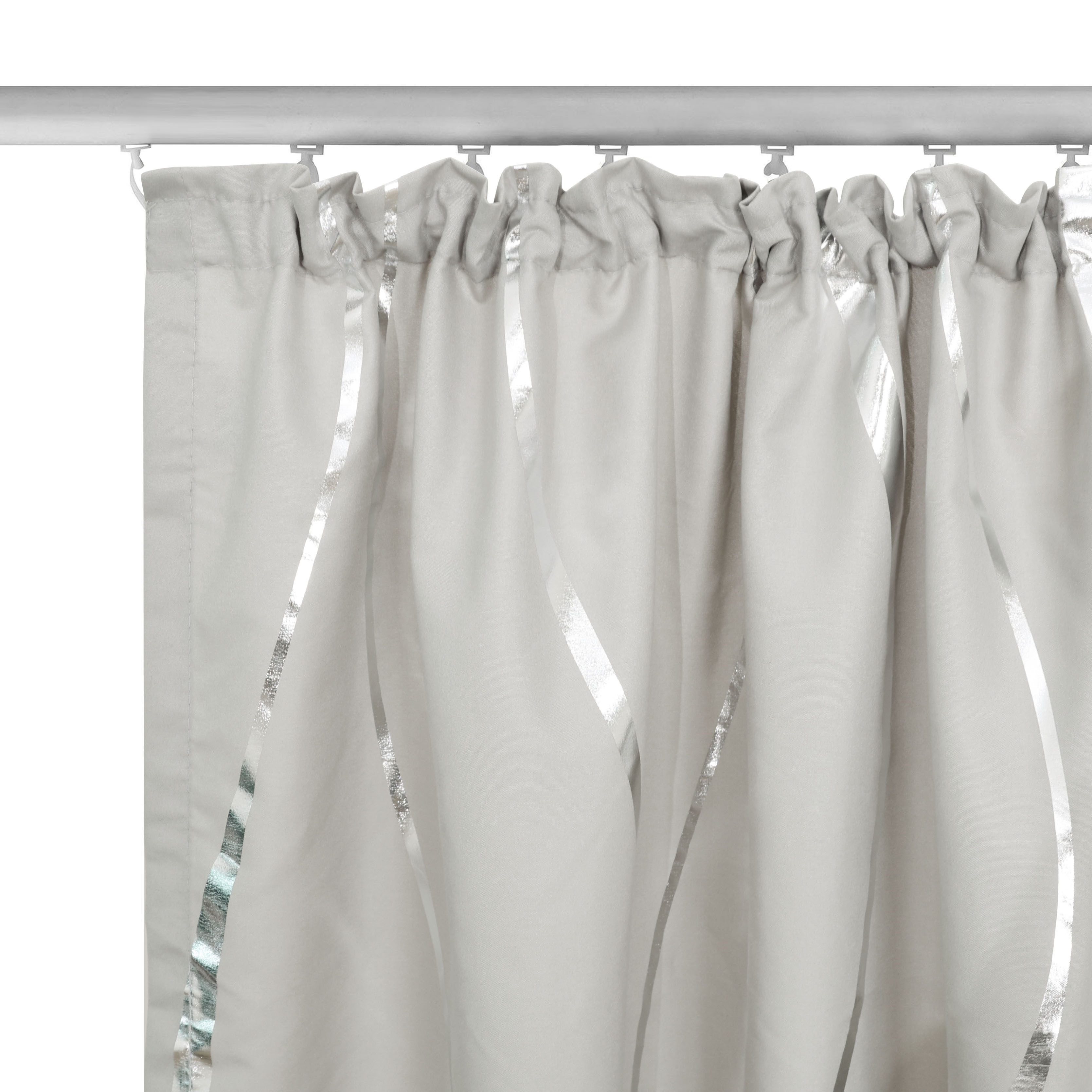OTTO home Gardine Quinnton (2 St), Kräuselband, halbtransparent, Metallic‑Akzenten, Kräuselband, schöner Stoff, mittelleicht – Bild 5 von 5