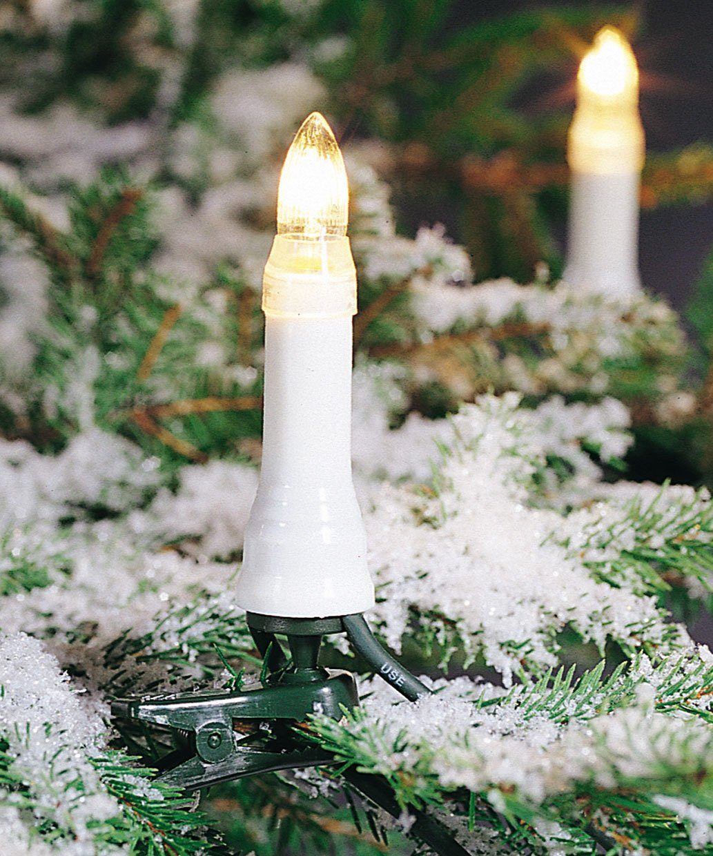 Heiße Verkaufszahlen im Versandhandel KONSTSMIDE Christbaumkerzen Weihnachtsdeko aussen, Christbaumschmuck, Topbirnen, Stecker, 35 teilbarer Baumkette, klare 35-flammig, Birnen