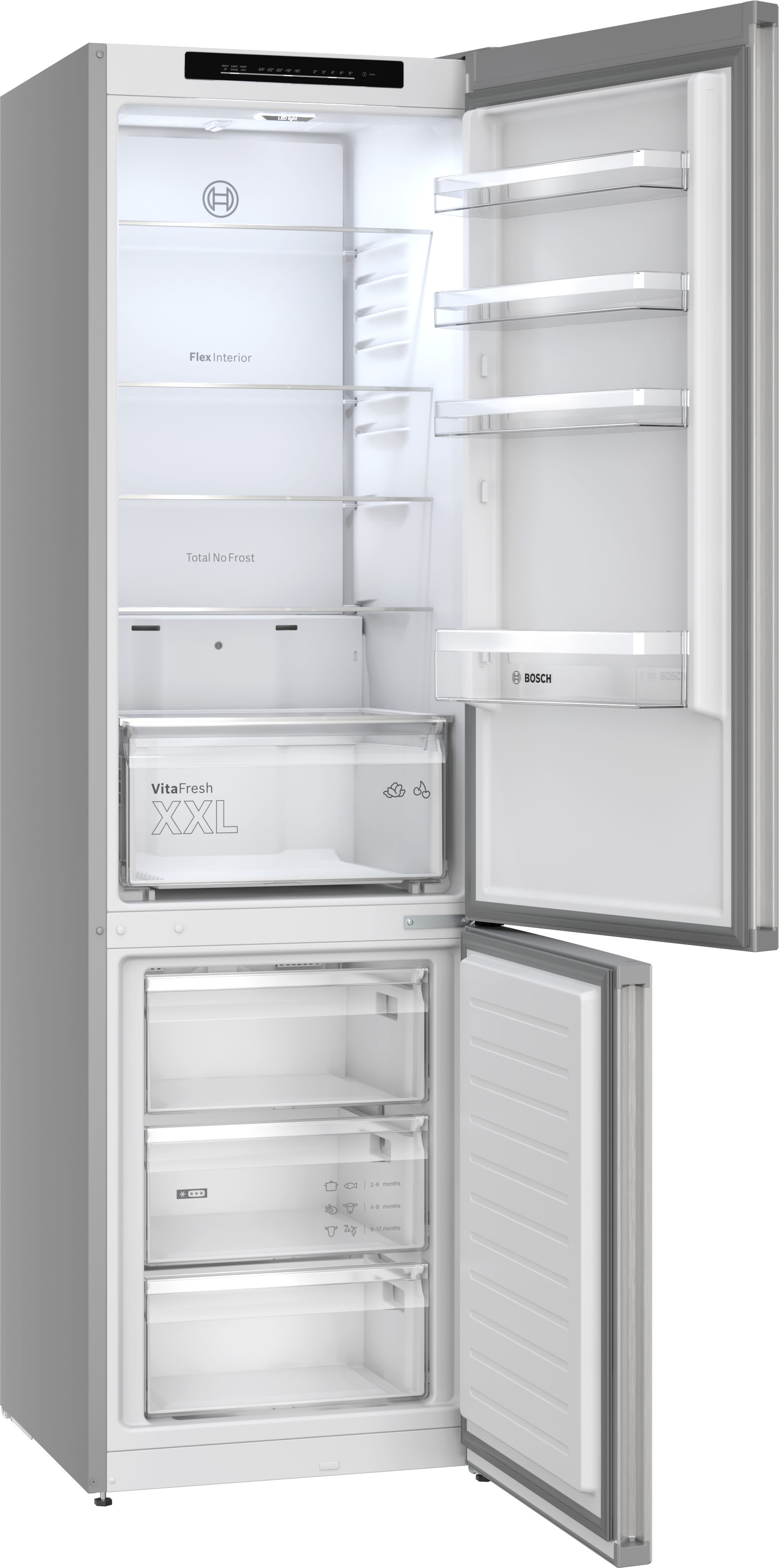 BOSCH Kühl-/Gefrierkombination Serie 4 KGN392LCG, 203 cm hoch, 60 cm breit, Total No Frost, VitaFresh XXL , Perfect Fit – Bild 4 von 5